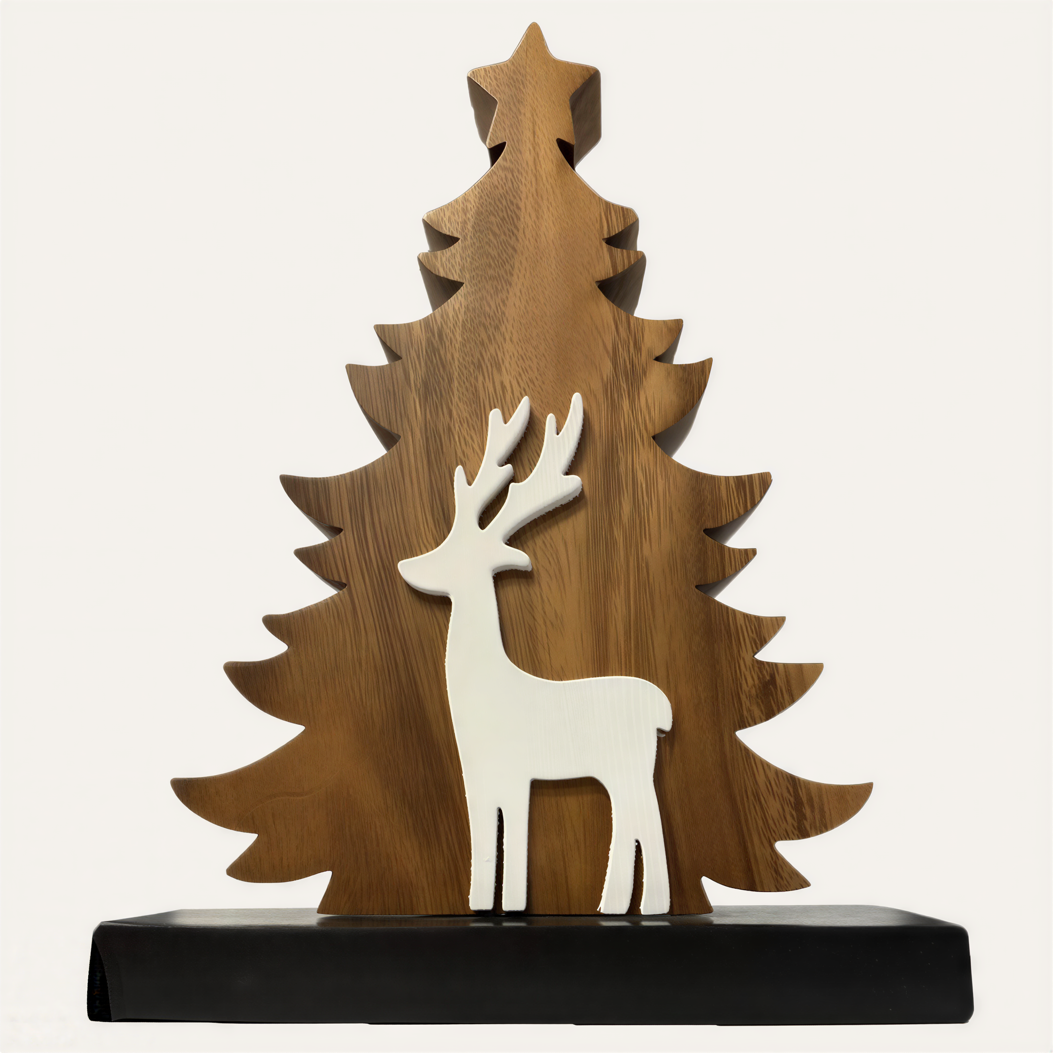 Evergreen Grace – Handmade Wooden Christmas Tree Sculpture, Festive Home Decor