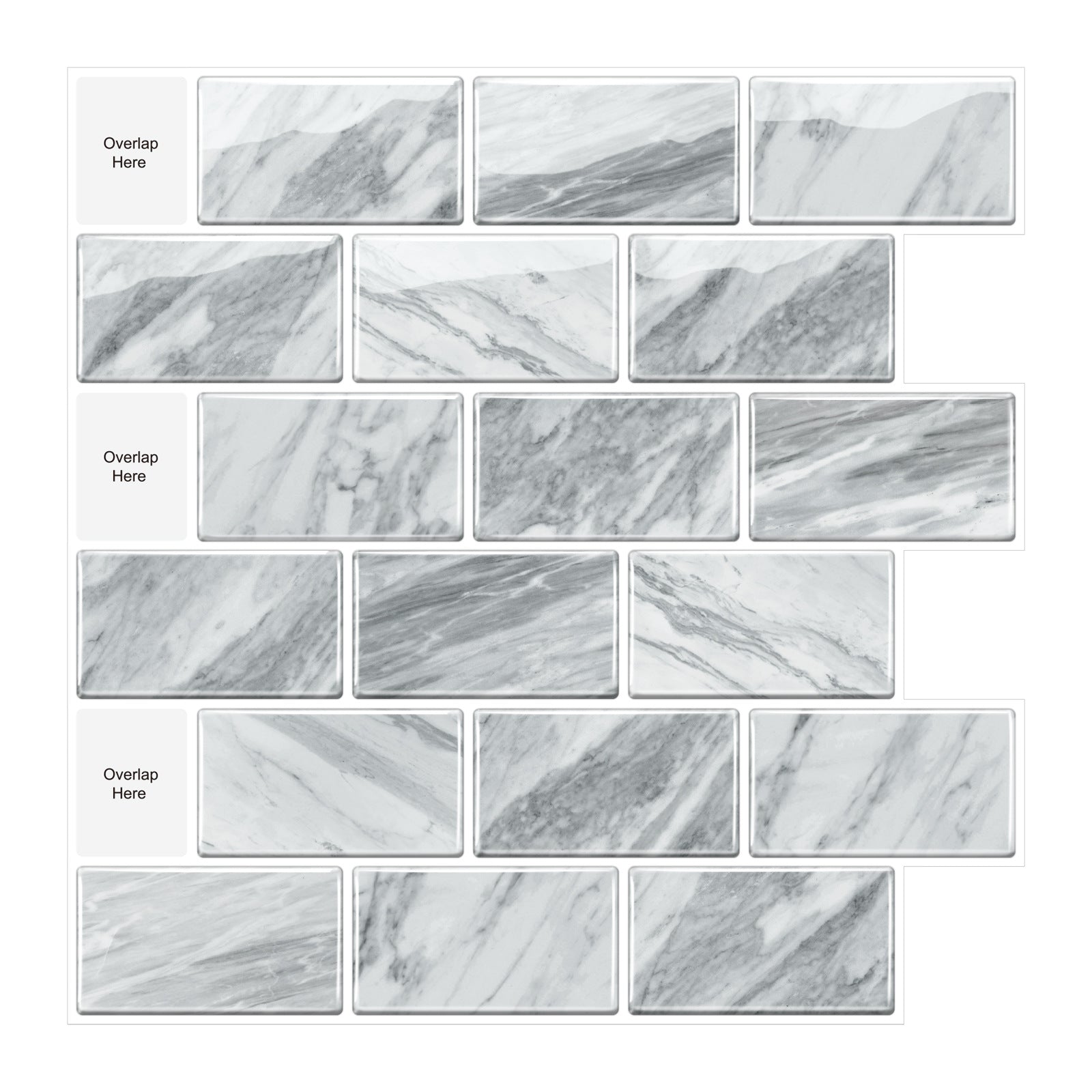 3D Self-adhesive Crystal Epoxy Wall Stickers For Kitchen Decor