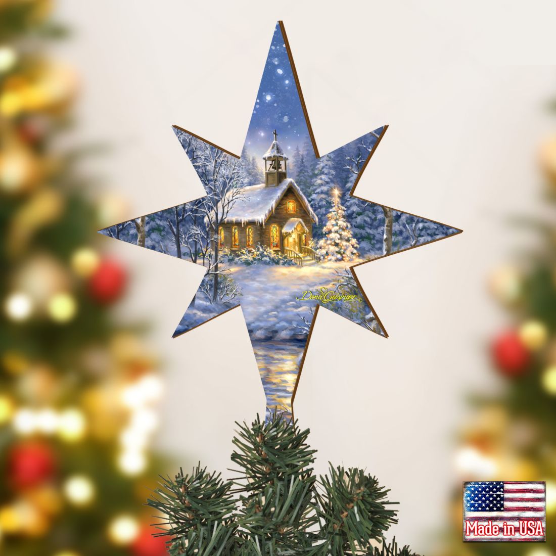 Enchanted Santa Tree Topper by D. Gelsinger - Christmas Decor - 89485-DG