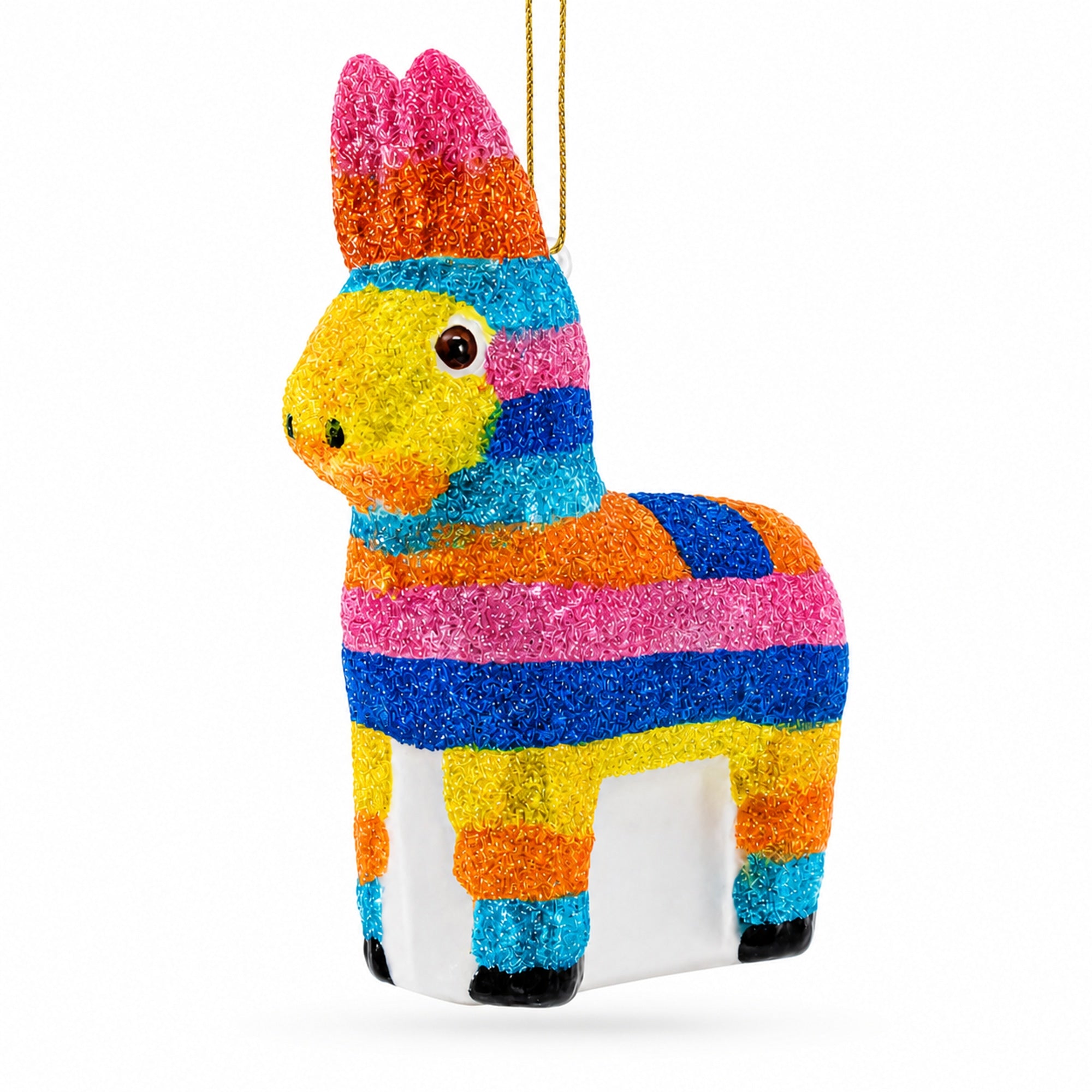 Festive Pinata Glass Christmas Ornament