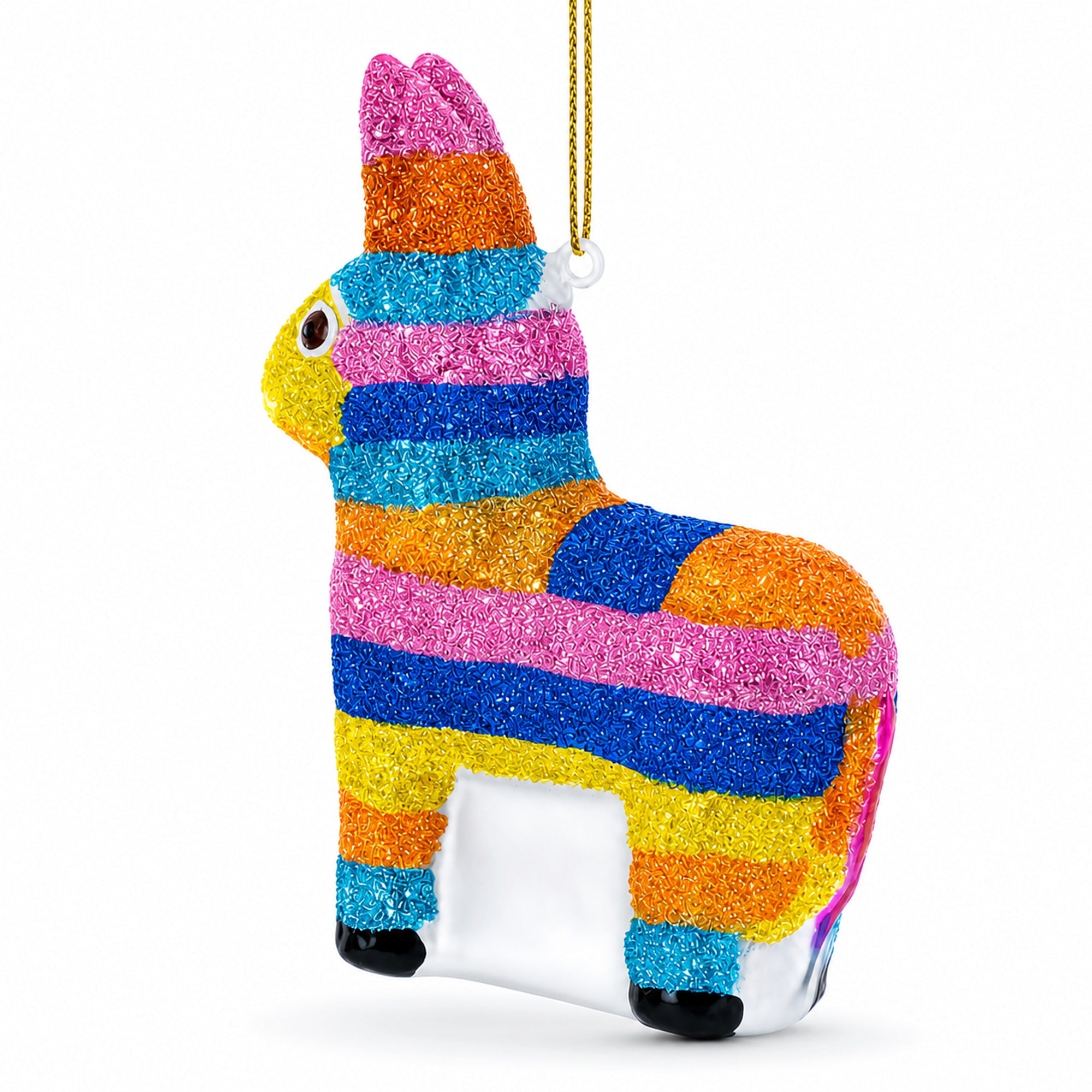 Festive Pinata Glass Christmas Ornament
