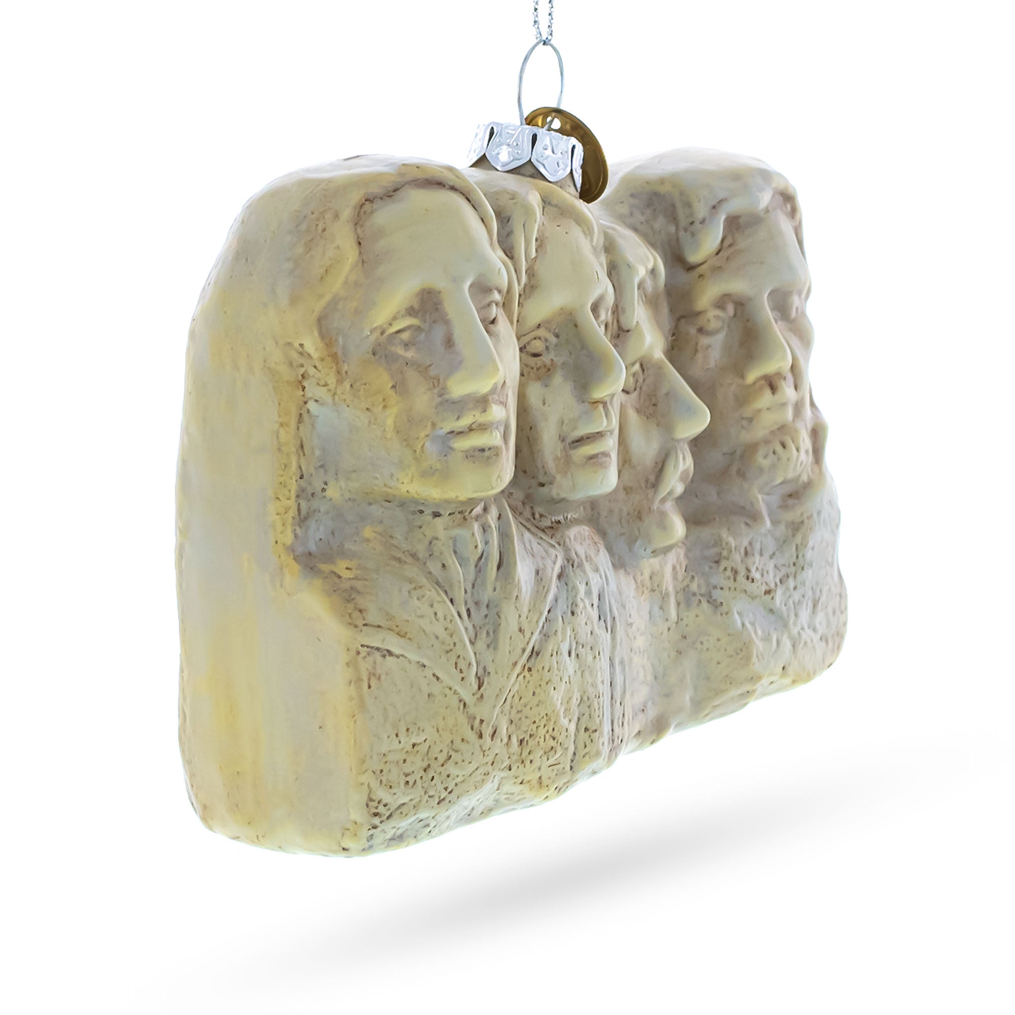 Mount Rushmore, South Dakota Glass Christmas Ornament