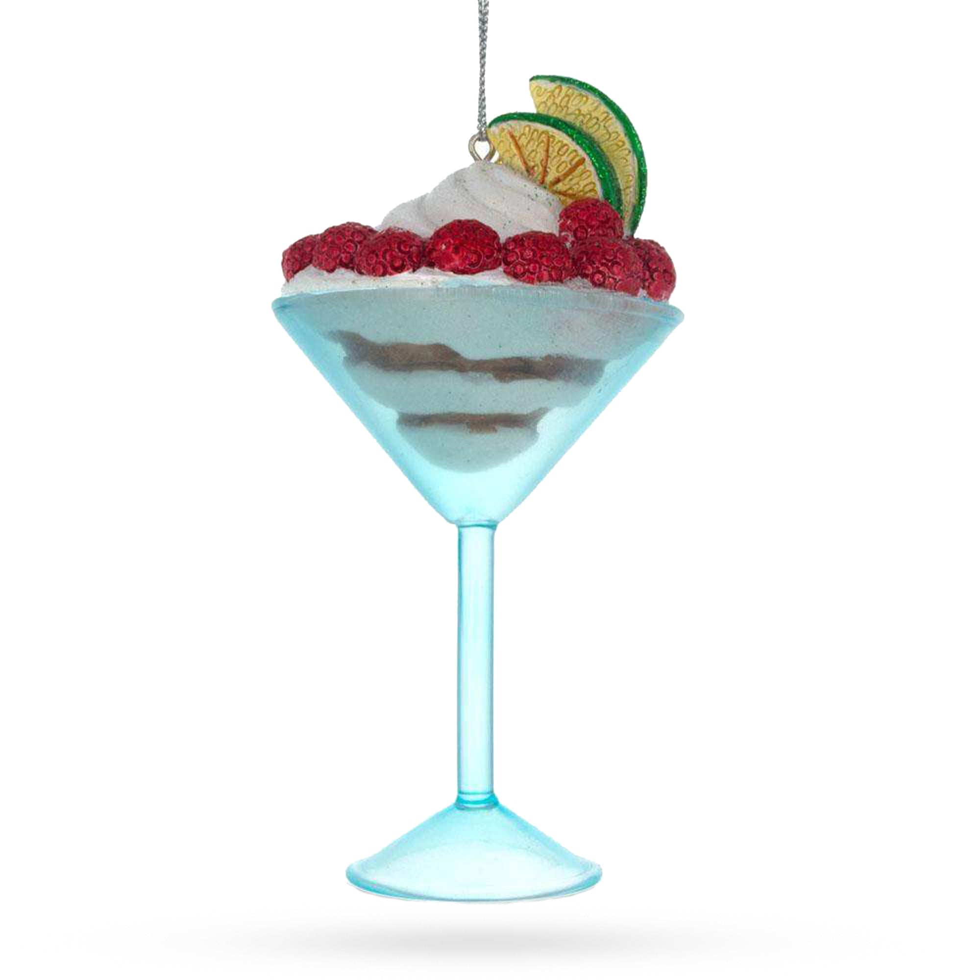 Raspberry Dessert Glass Christmas Ornament