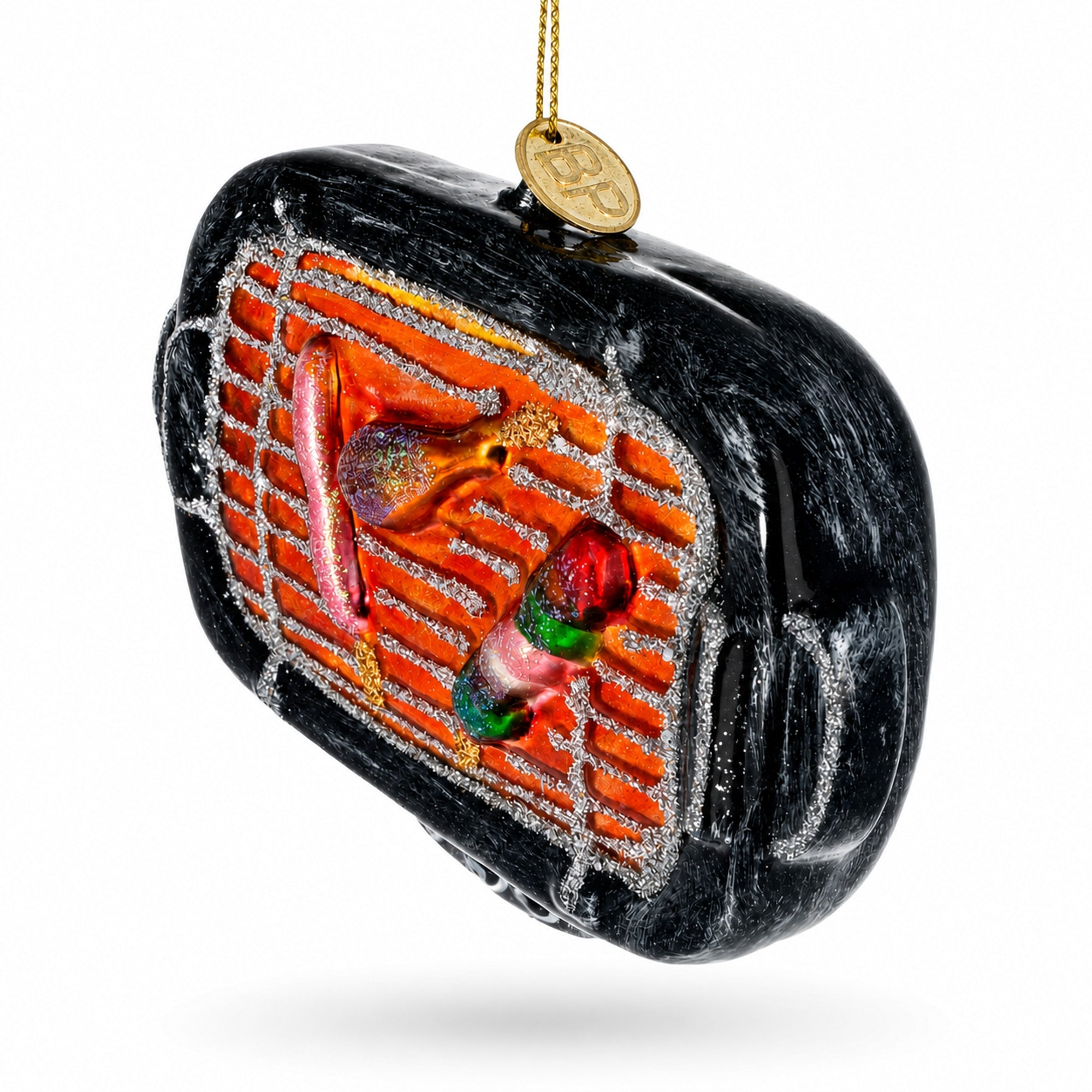 Barbecue Grill Glass Christmas Ornament