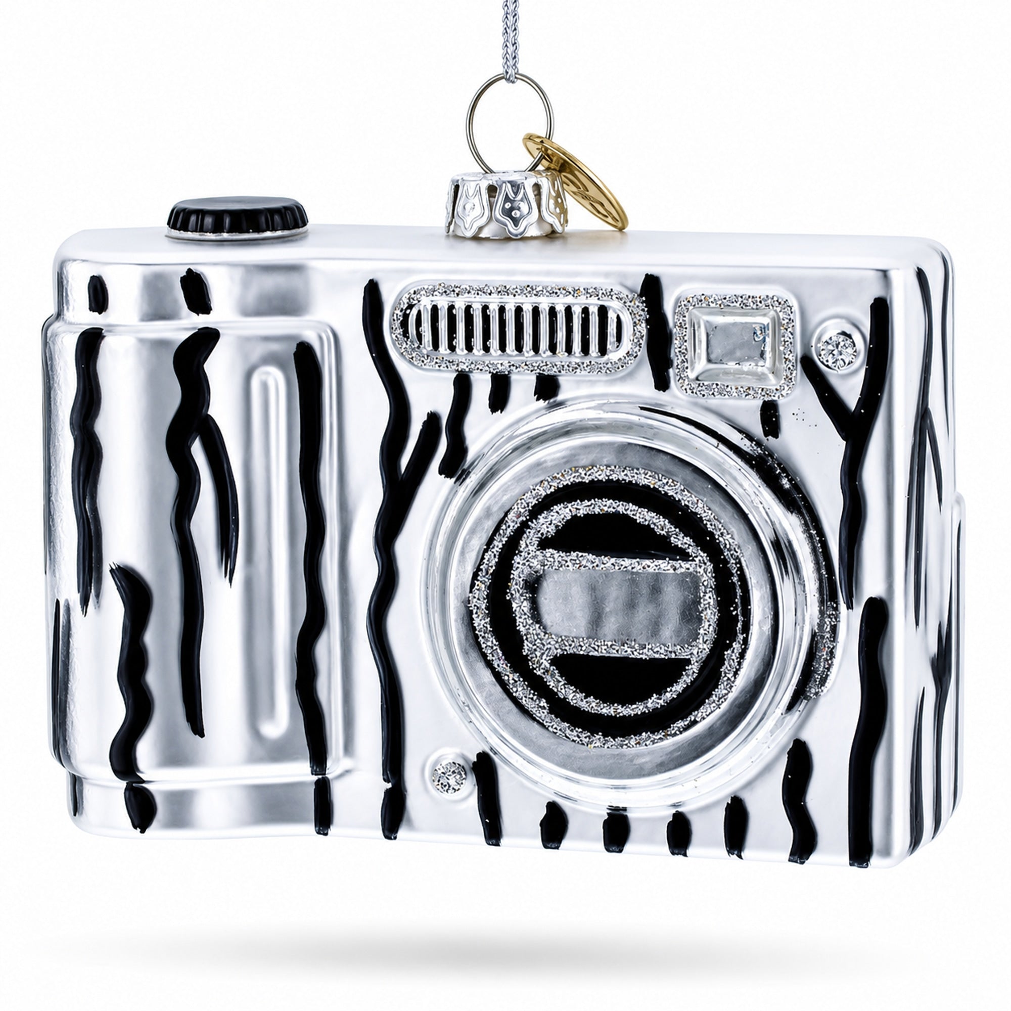 Classic Camera for Photography Enthusiasts Glass Christmas Ornament