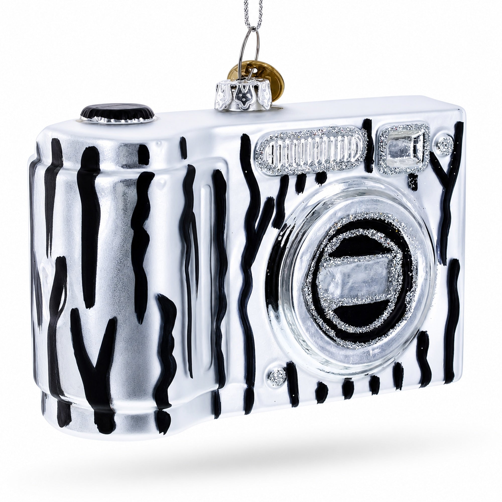 Classic Camera for Photography Enthusiasts Glass Christmas Ornament