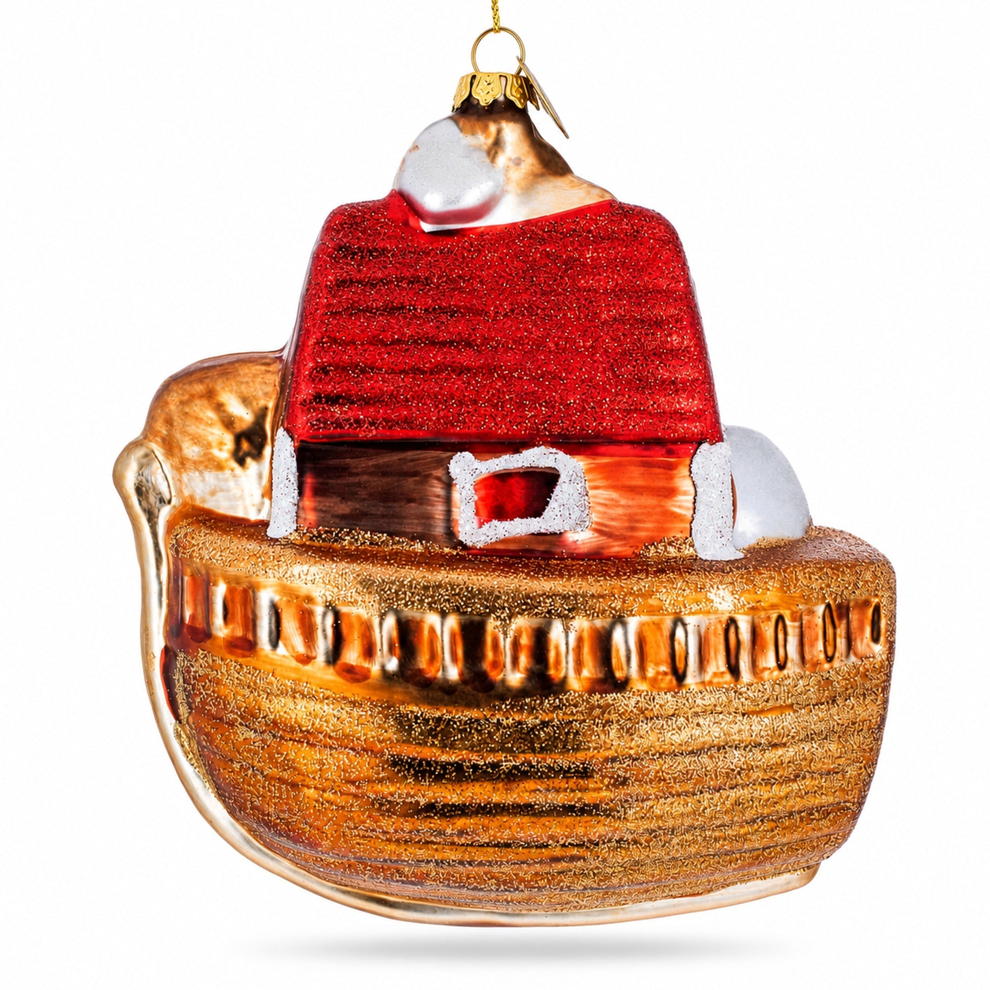 Timeless Noah's Ark Glass Christmas Ornament