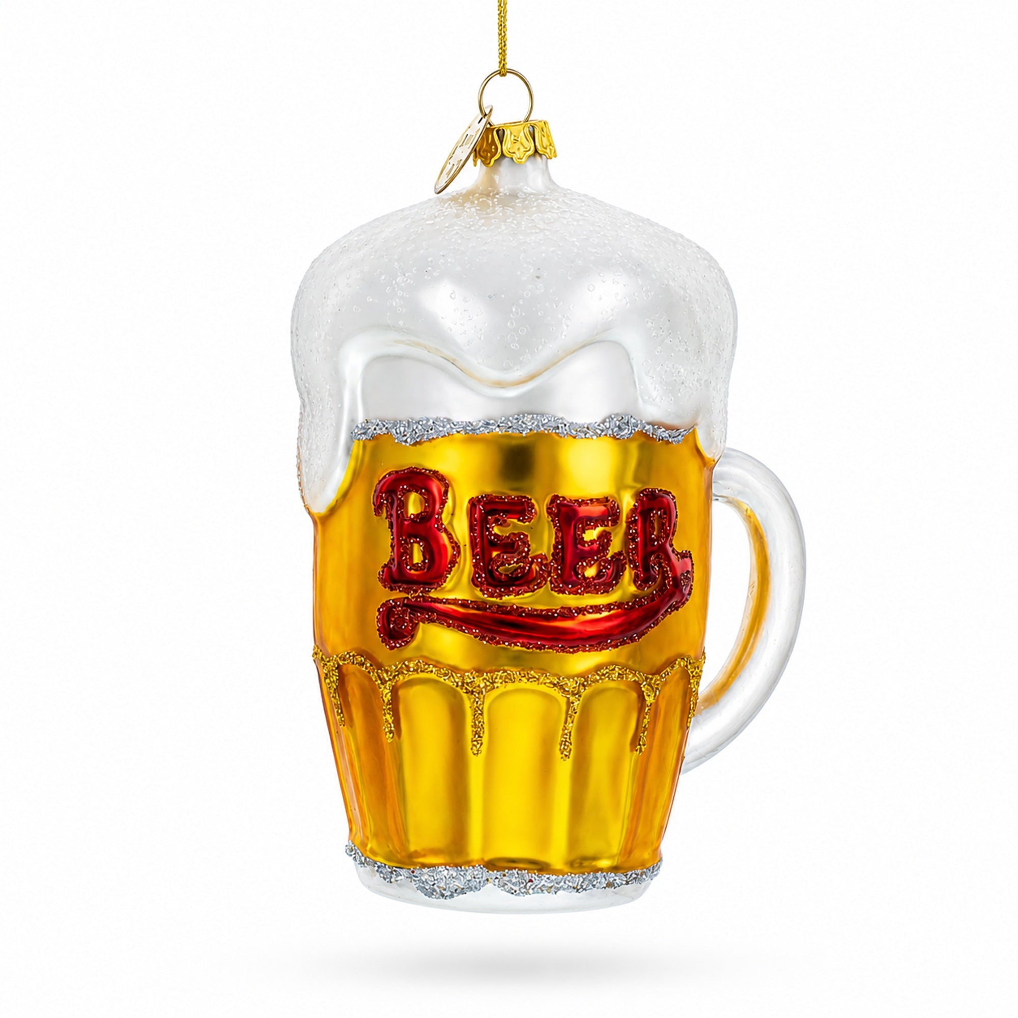 Frothy Beer Mug Glass Christmas Ornament