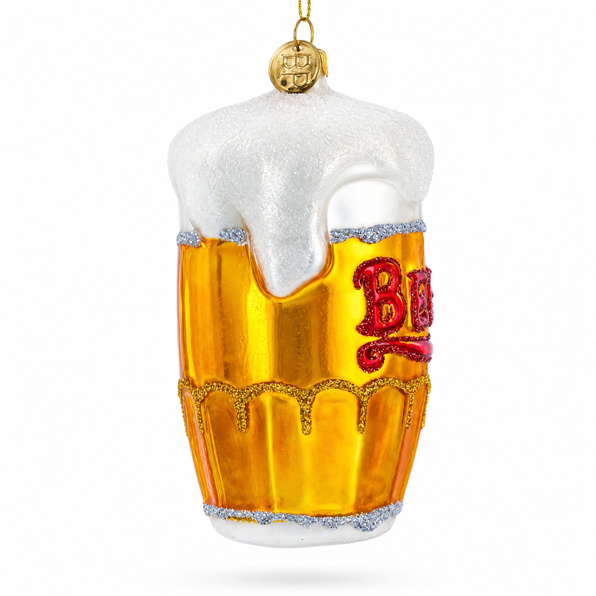 Frothy Beer Mug Glass Christmas Ornament