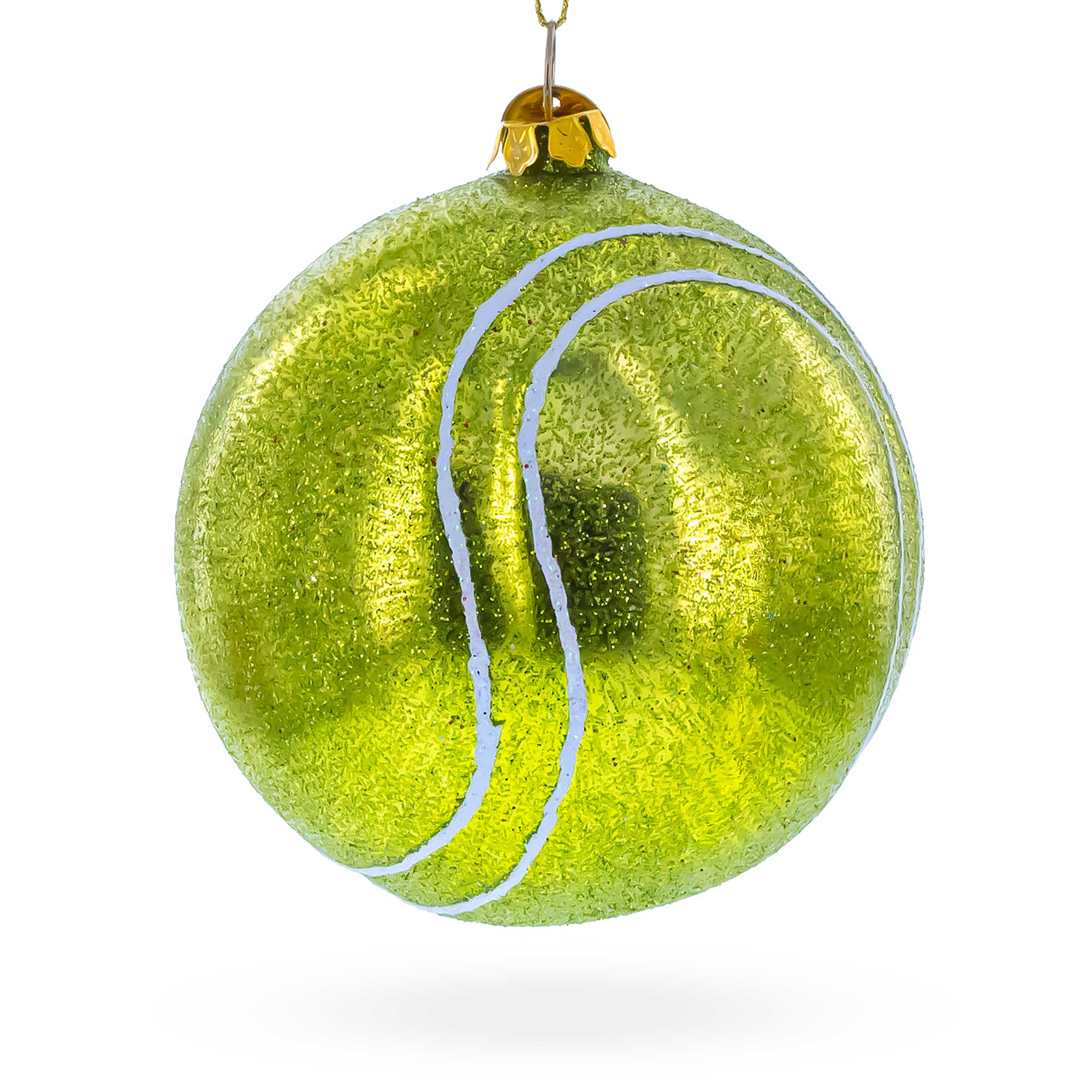 Tennis Ball Glass Christmas Ornament
