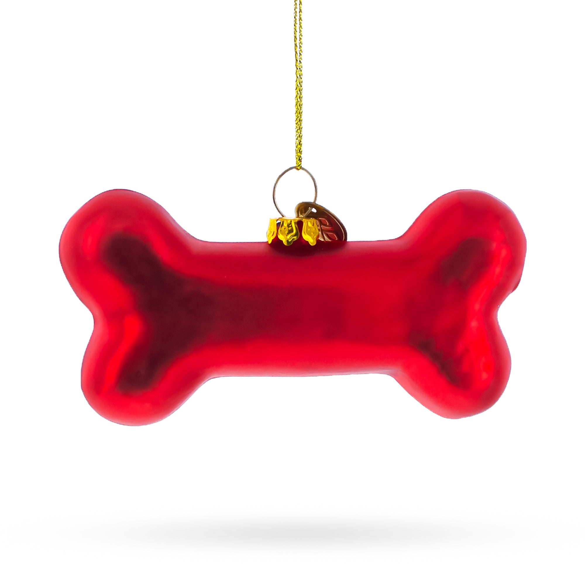 Red Bone Glass Christmas Ornament