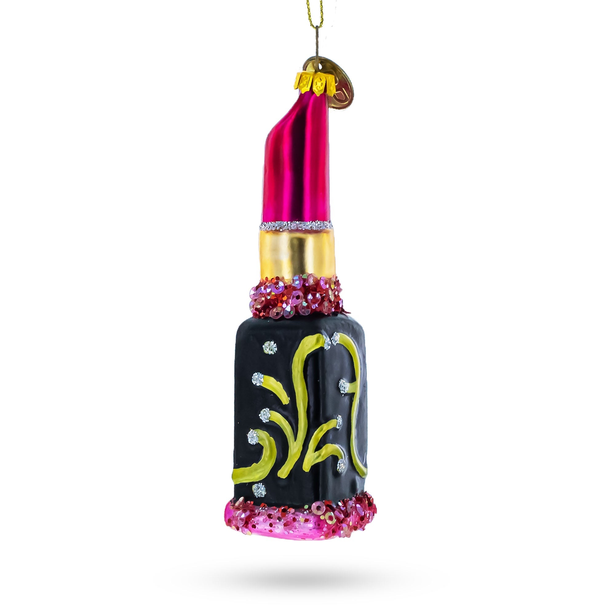 Red Lipstick Glass Christmas Ornament