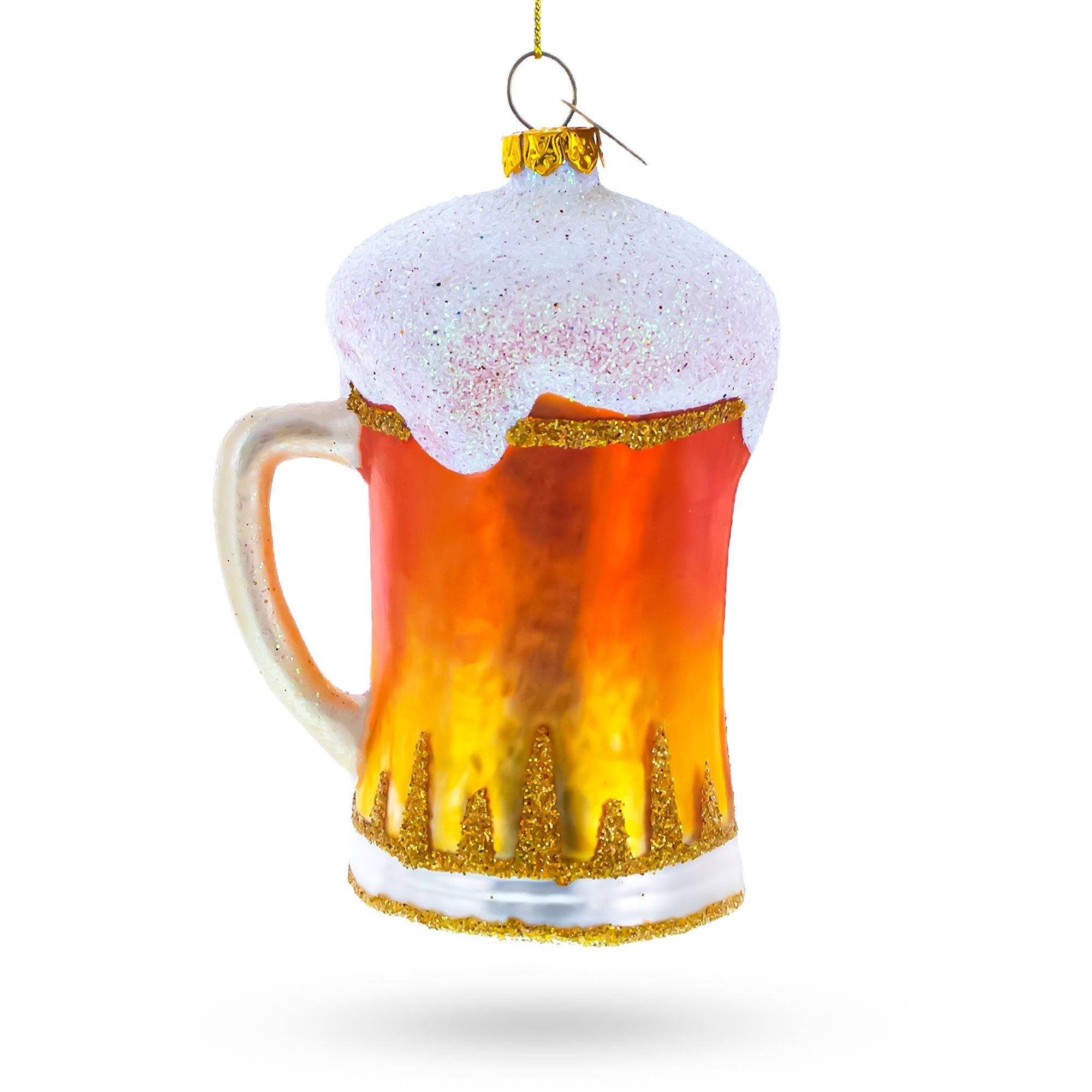 Frothy Beer Stein Glass Christmas Ornament