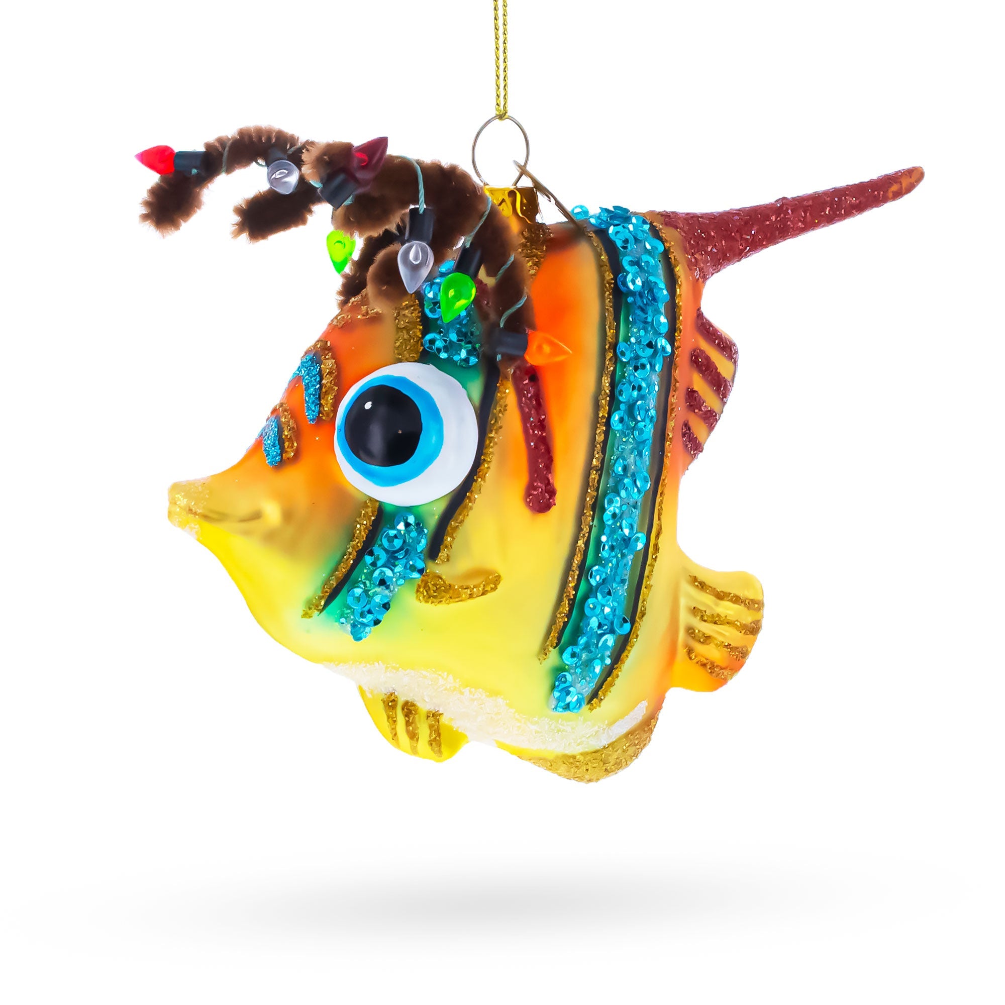 Coral Fish Glass Christmas Ornament