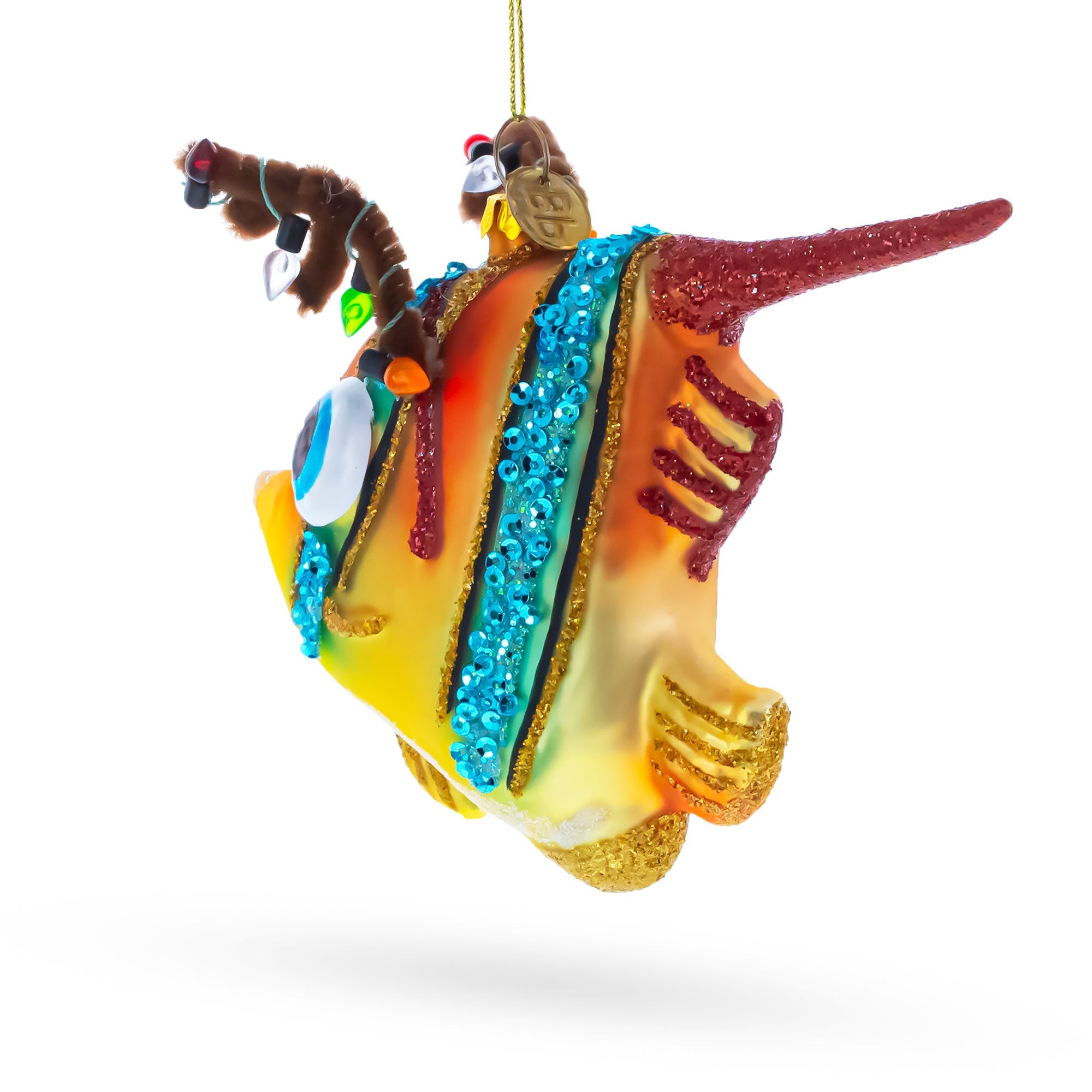 Coral Fish Glass Christmas Ornament
