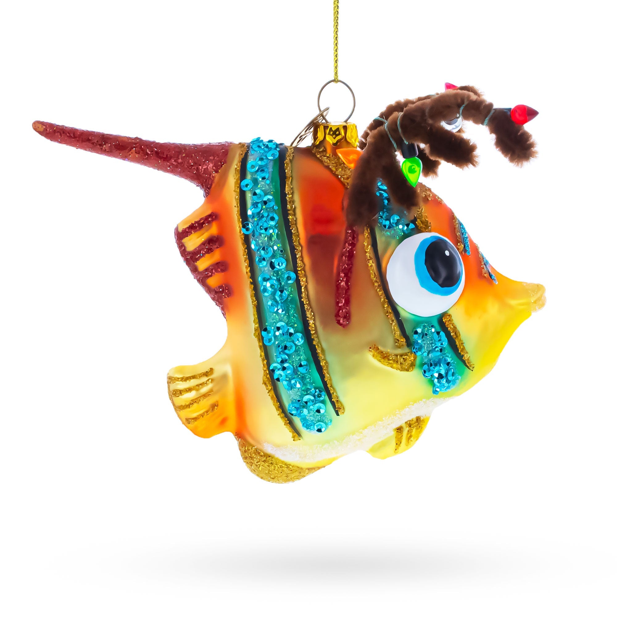 Coral Fish Glass Christmas Ornament