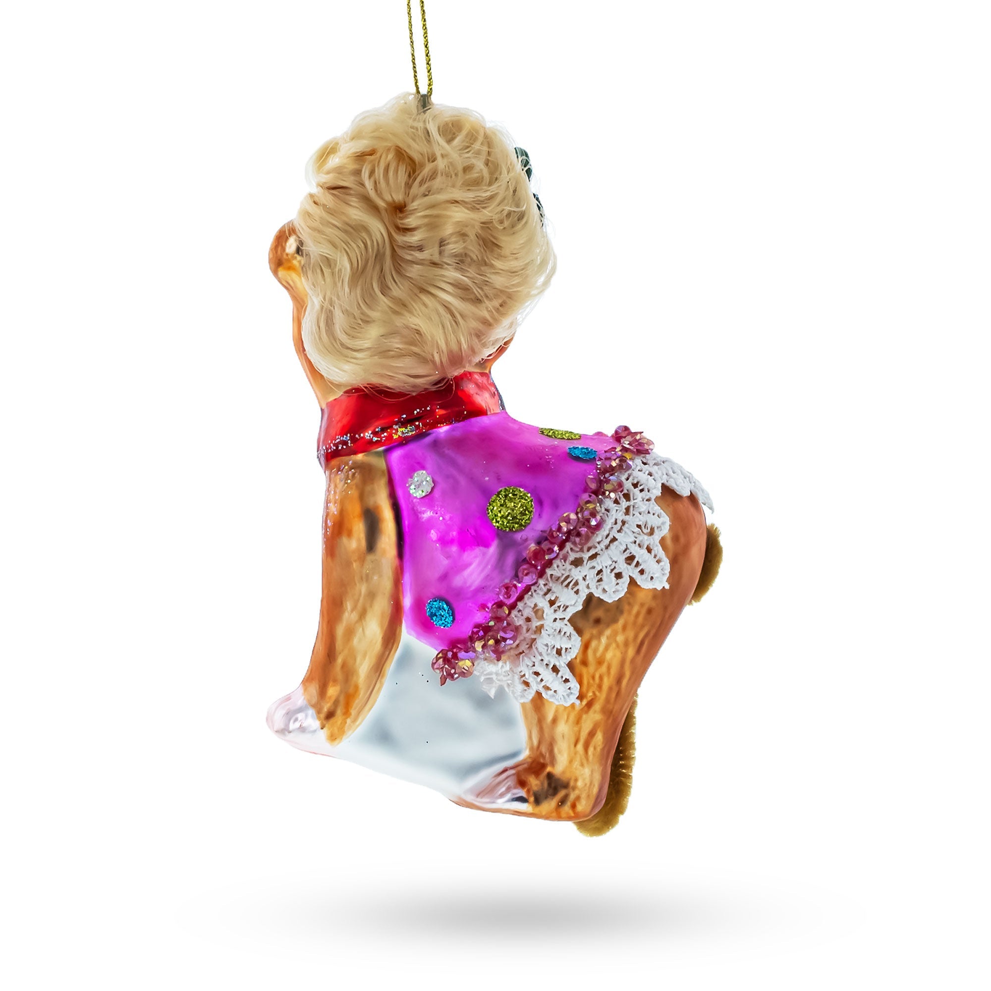 Monkey Glass Christmas Ornament