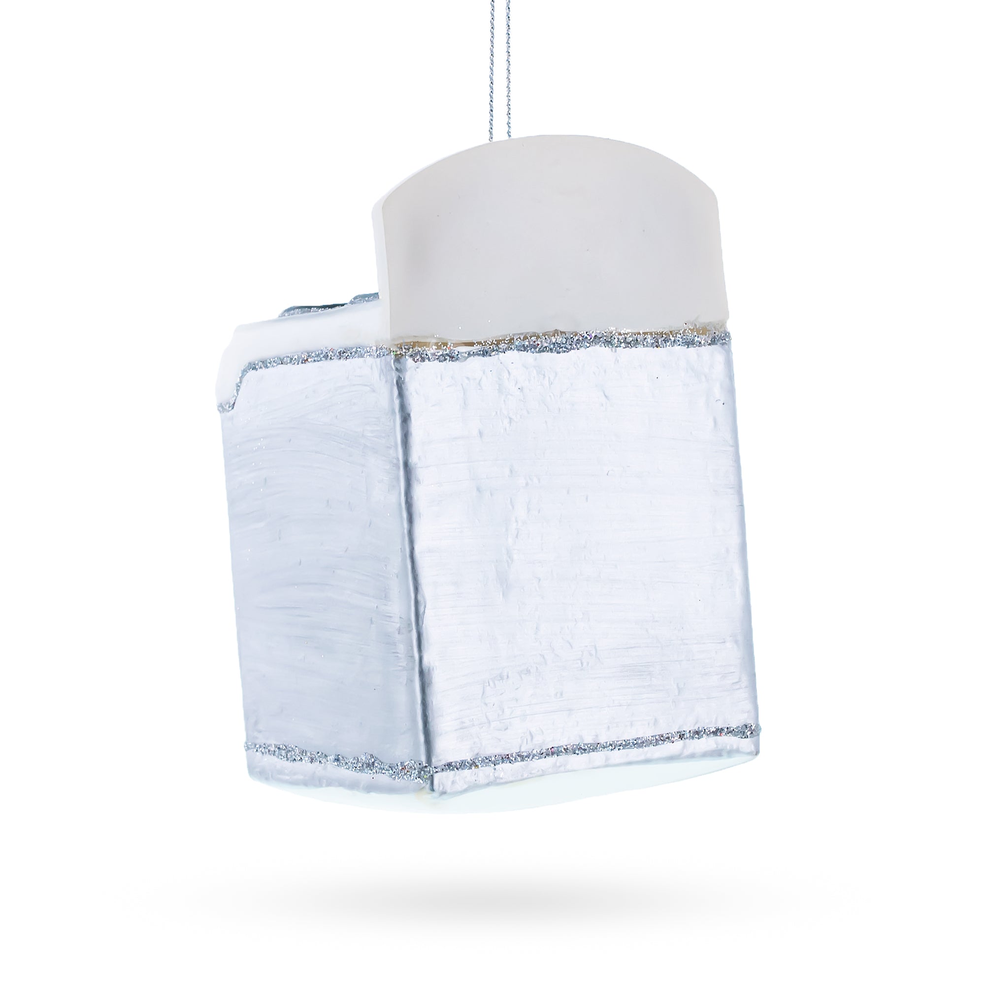 Silver Oven Stove Range Glass Christmas Ornament