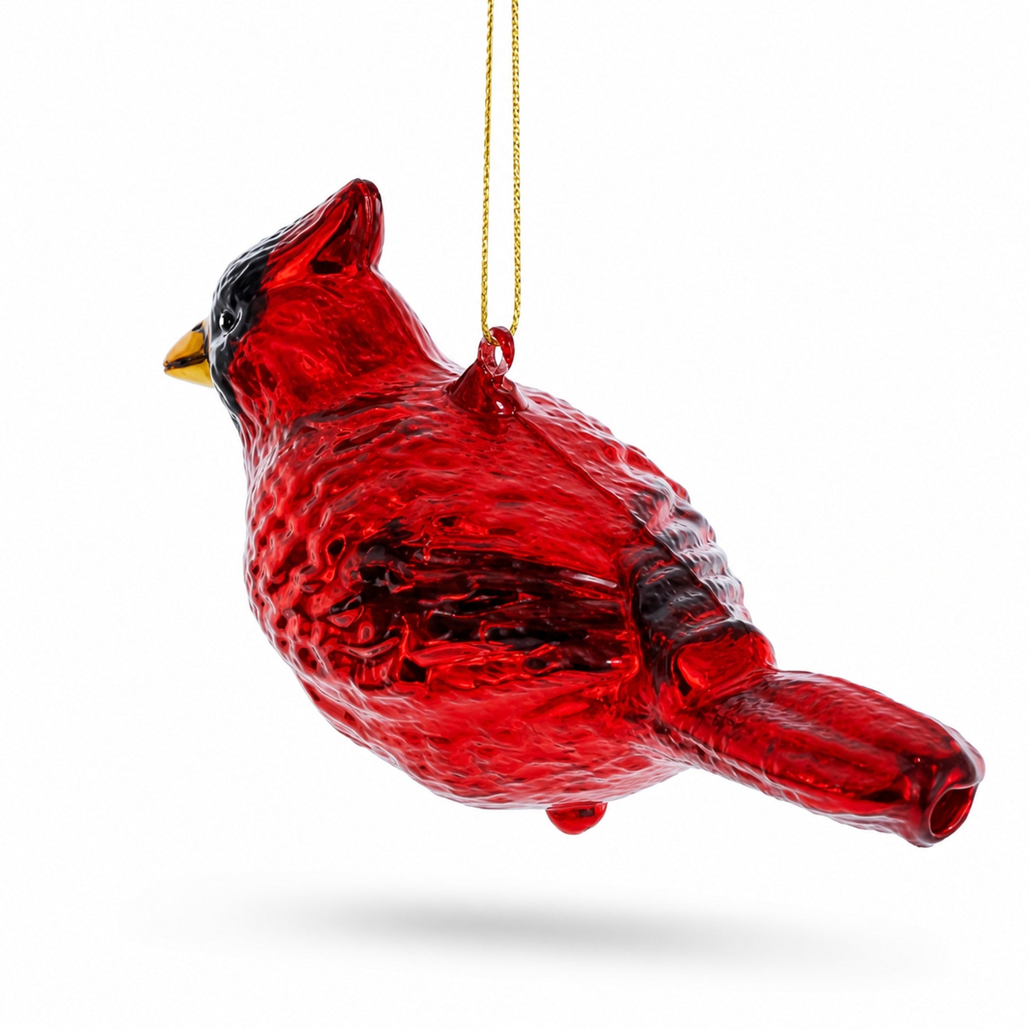 Red Cardinal Glass Christmas Ornament