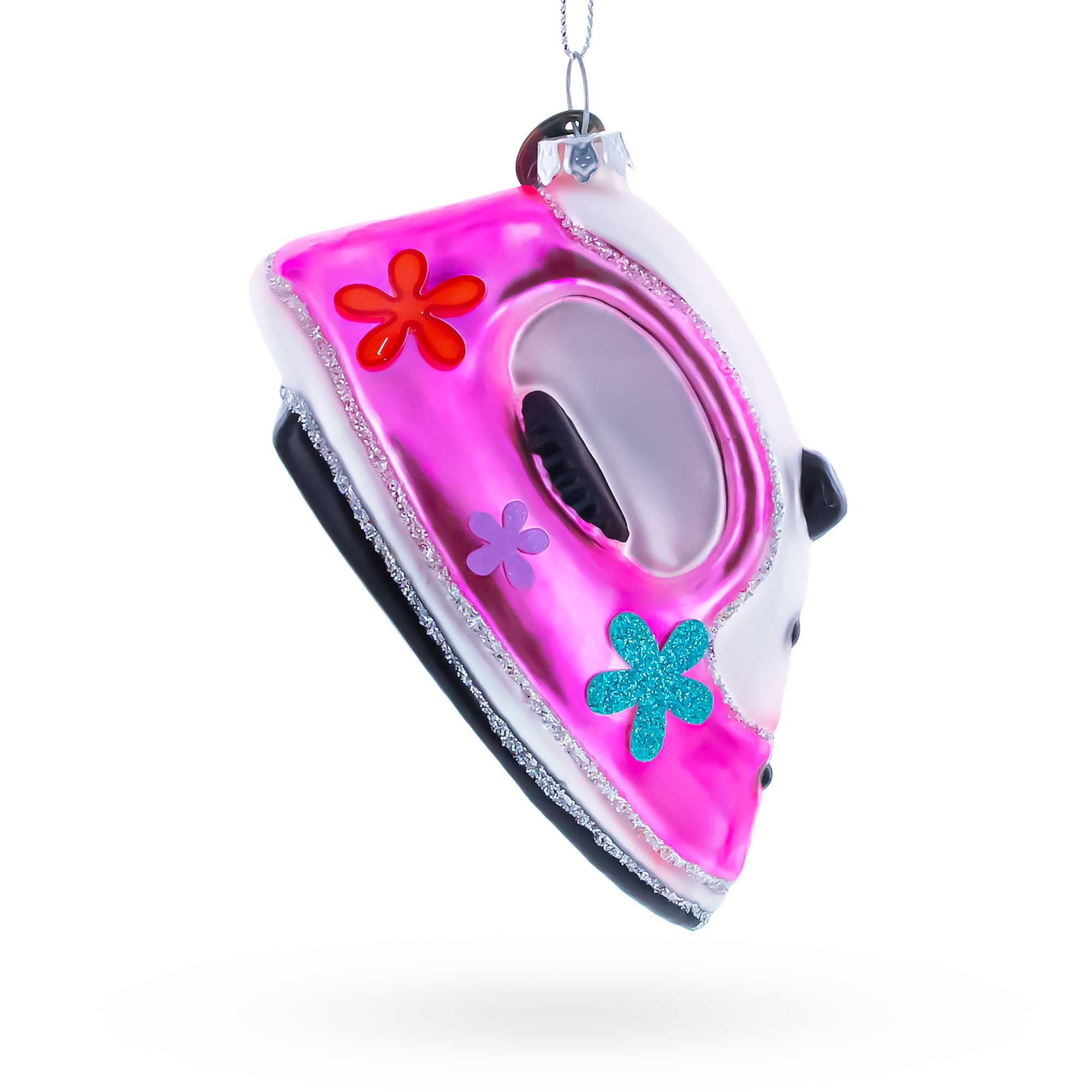 Pink Iron Glass Christmas Ornament