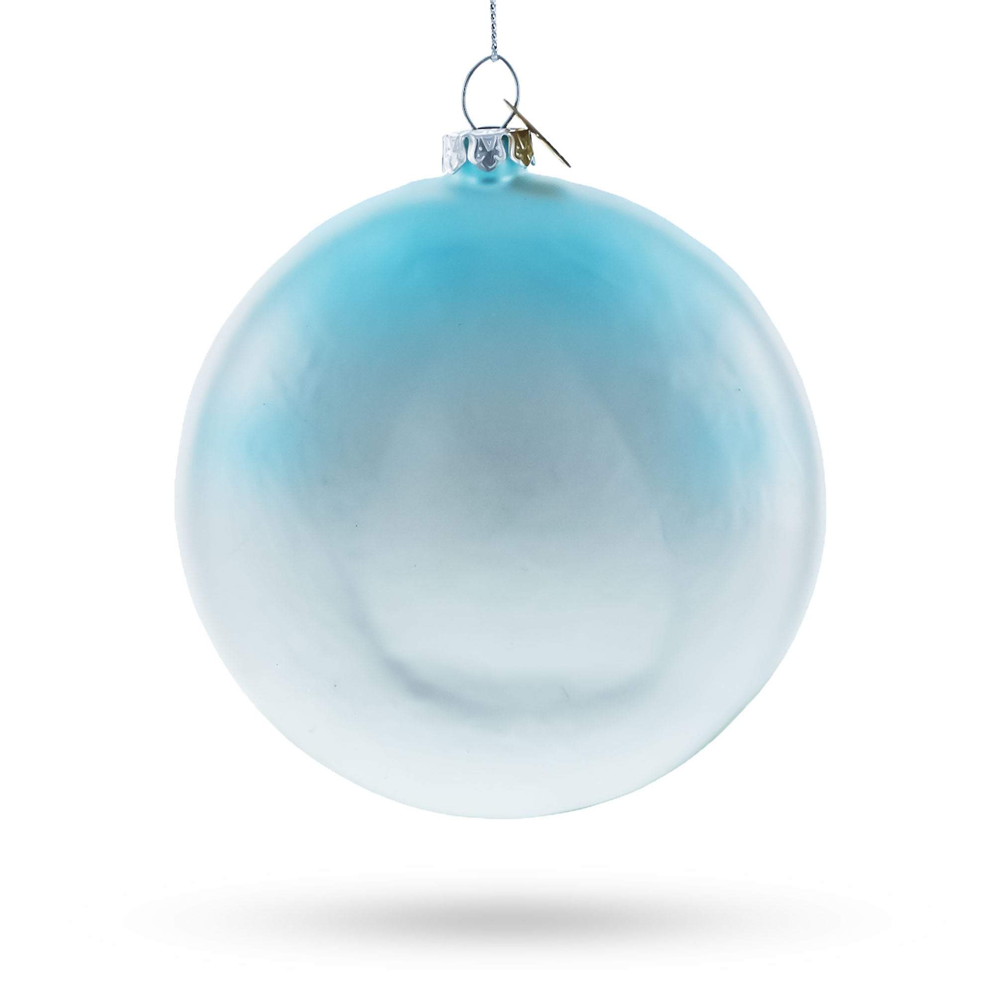 Loving Swans Couple Glass Christmas Ornament
