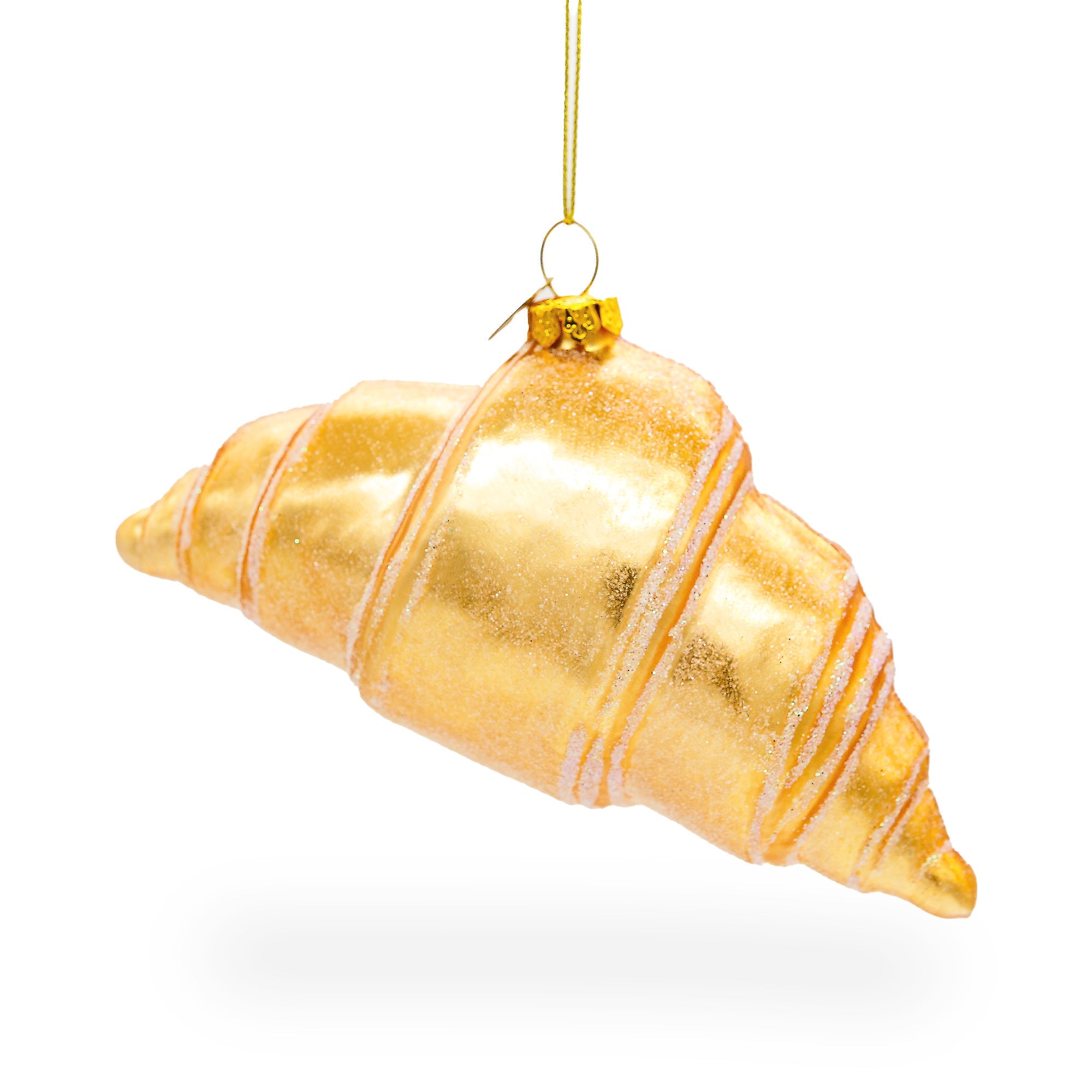 Croissant Glass Christmas Ornament
