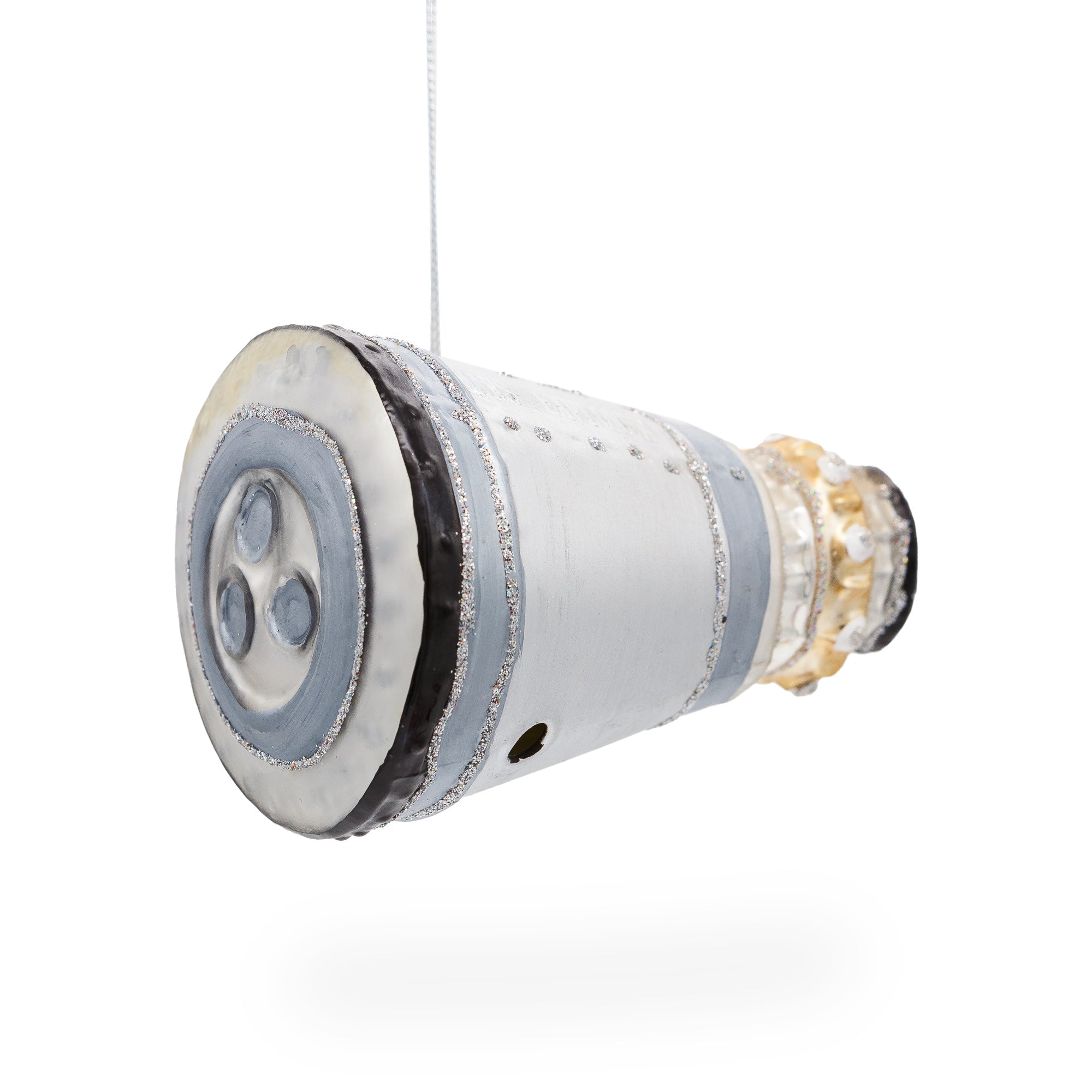 Mars Space Shuttle Glass Christmas Ornament