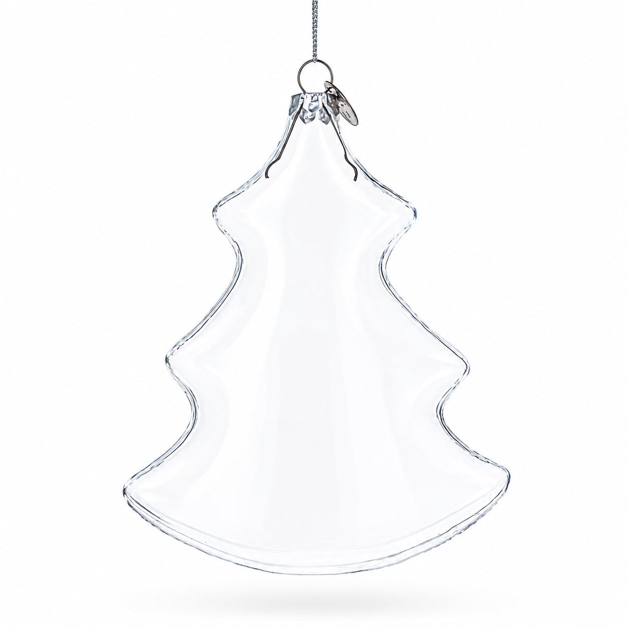 Christmas Tree Clear Glass Christmas Ornament