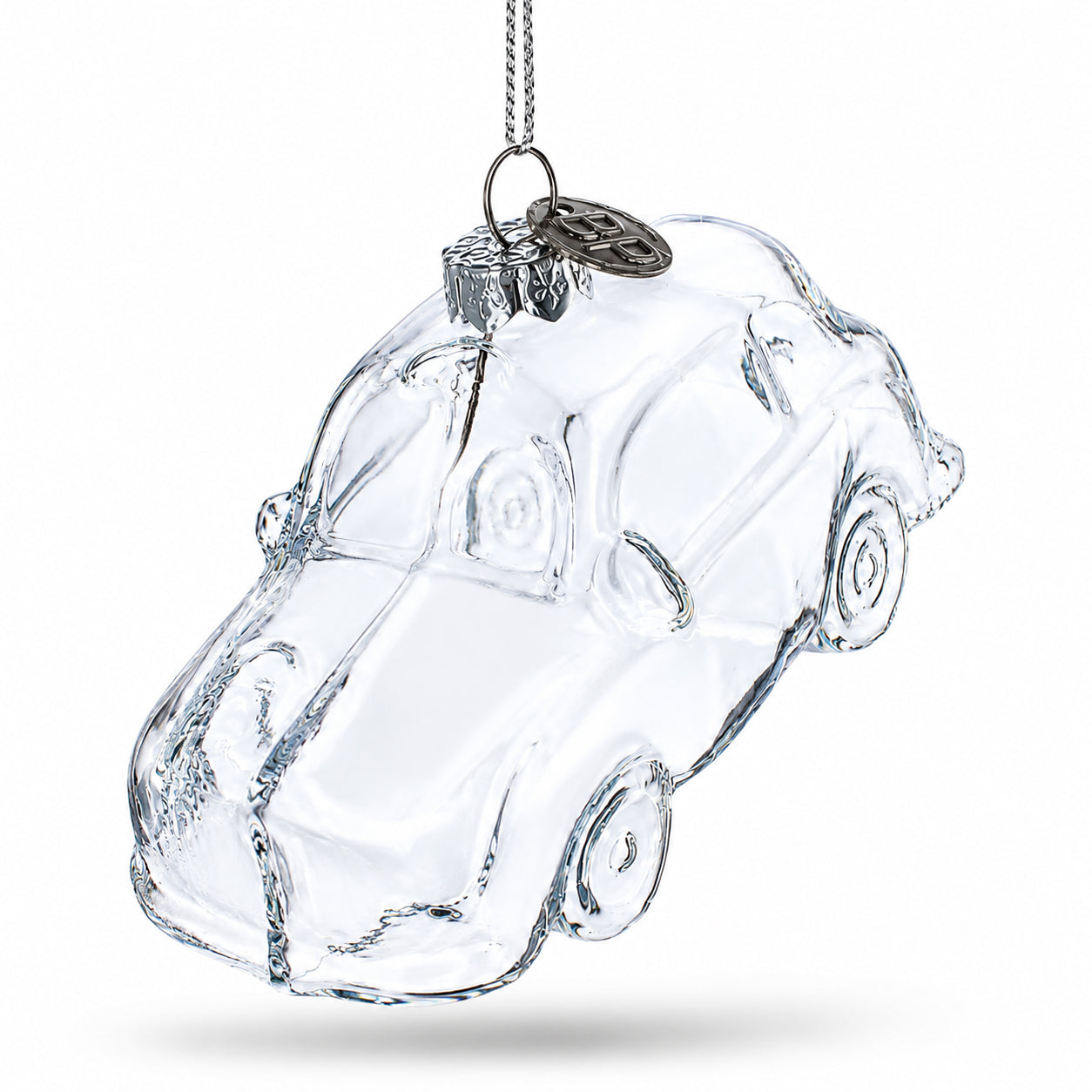 Car Clear Glass Christmas Ornament
