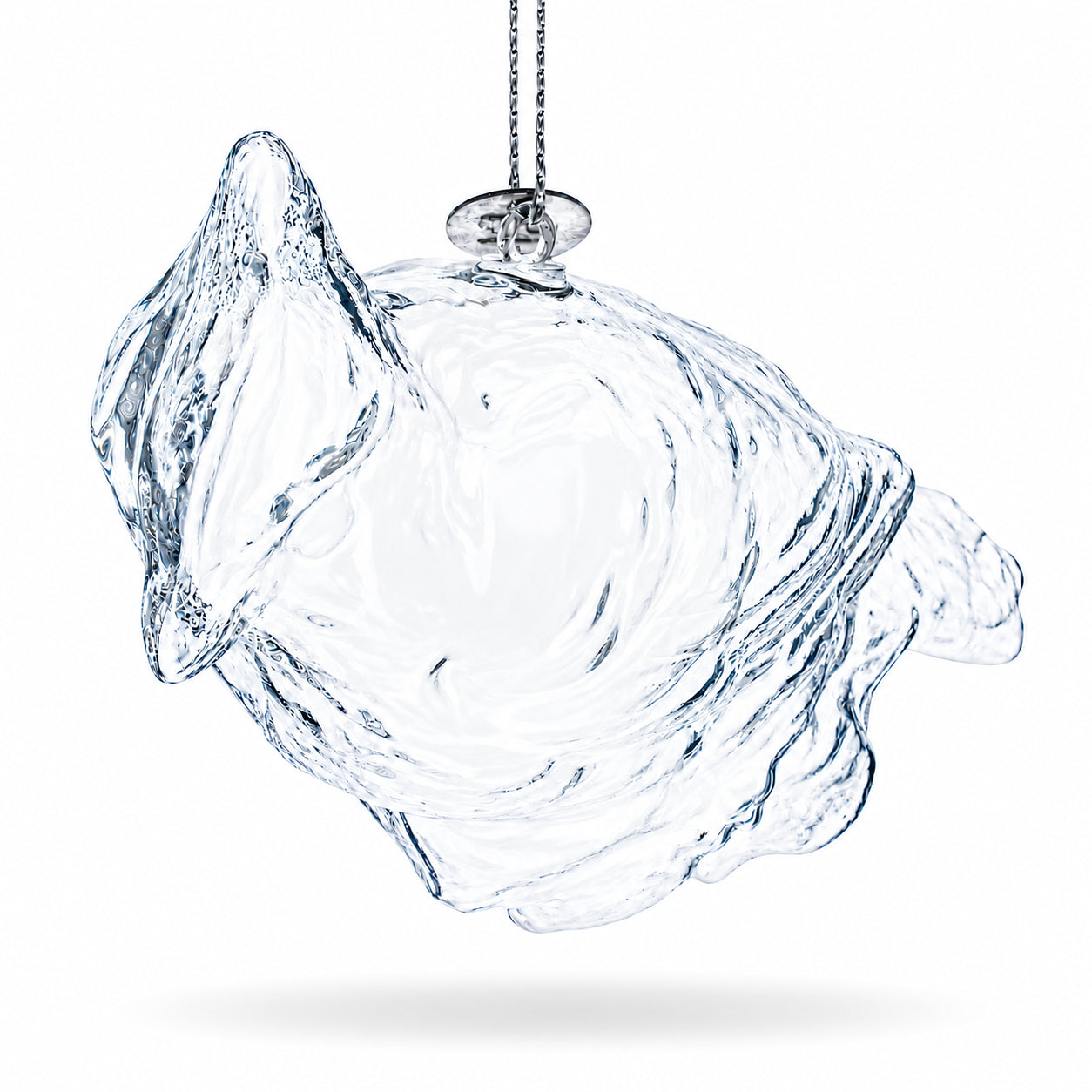 Cardinal Clear Glass Christmas Ornament