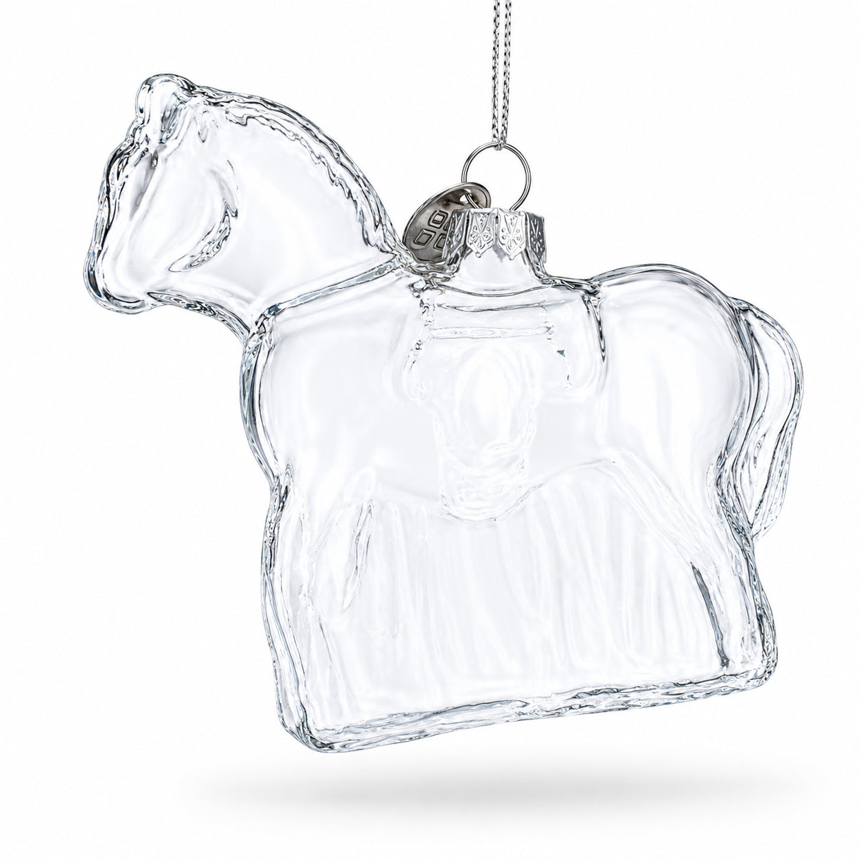 Horse Clear Glass Christmas Ornament
