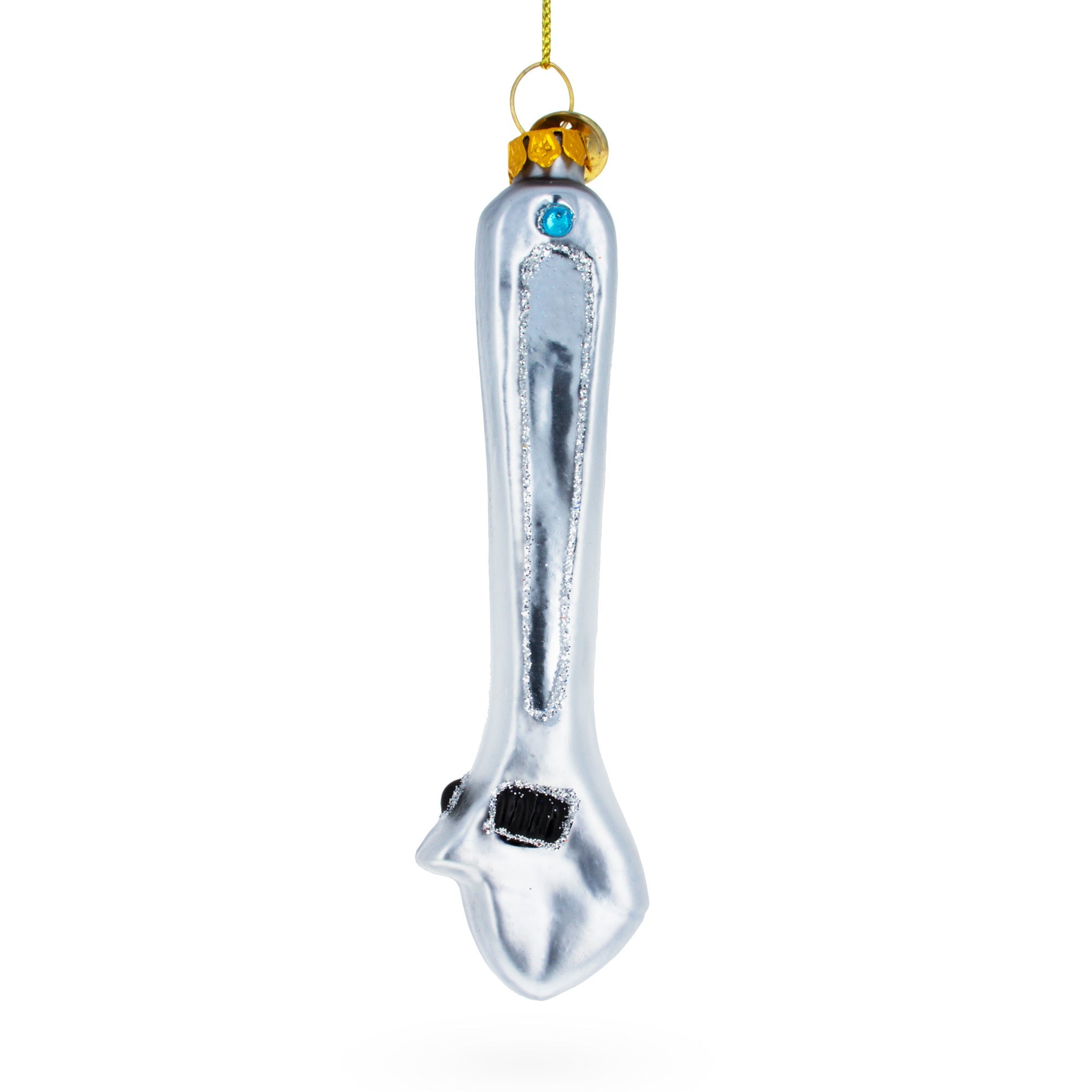 Adjustable Wrench Glass Christmas Ornament
