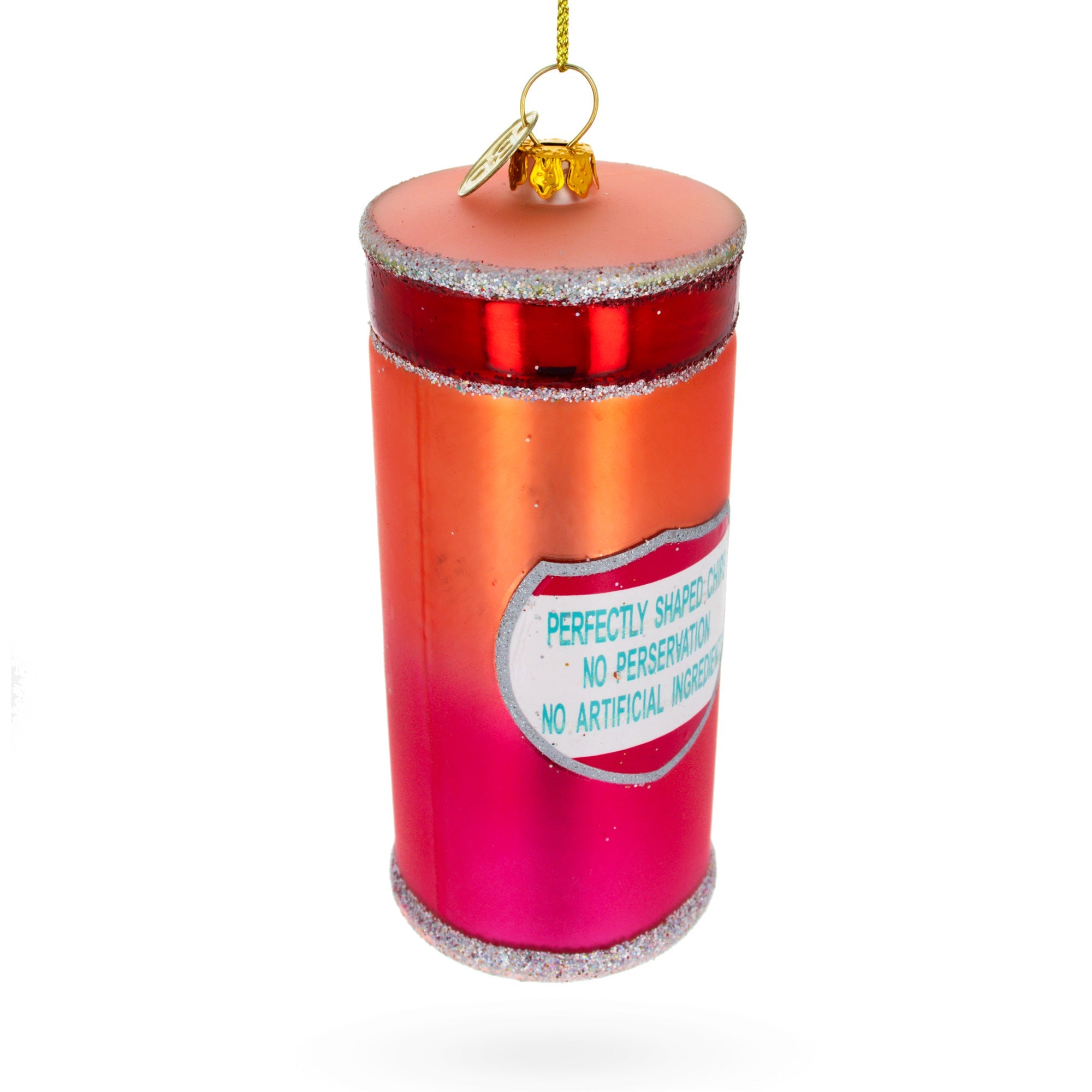 Potato Chips Glass Christmas Ornament