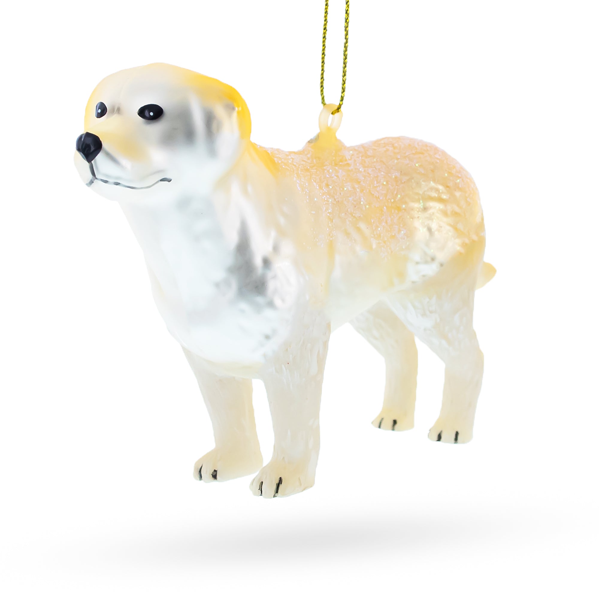 Golden Labrador Retriever in Glitter Christmas Ornament