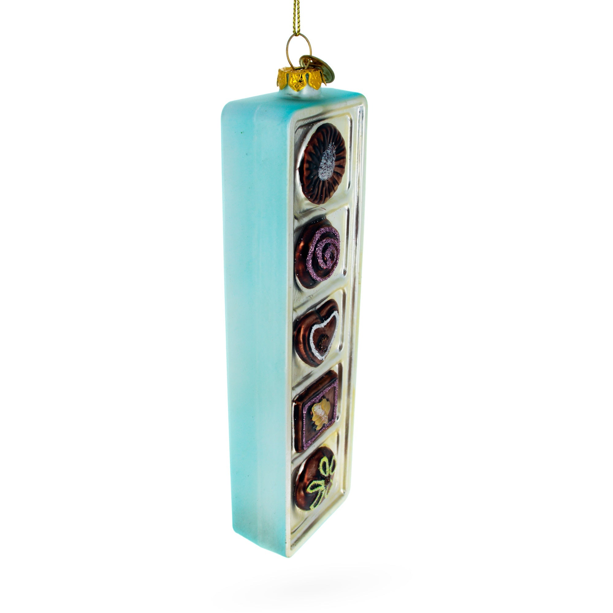 Box of Chocolates Glass Christmas Ornament