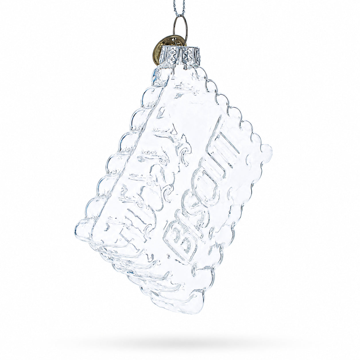 Biscuit Cookie Clear Glass Christmas Ornament