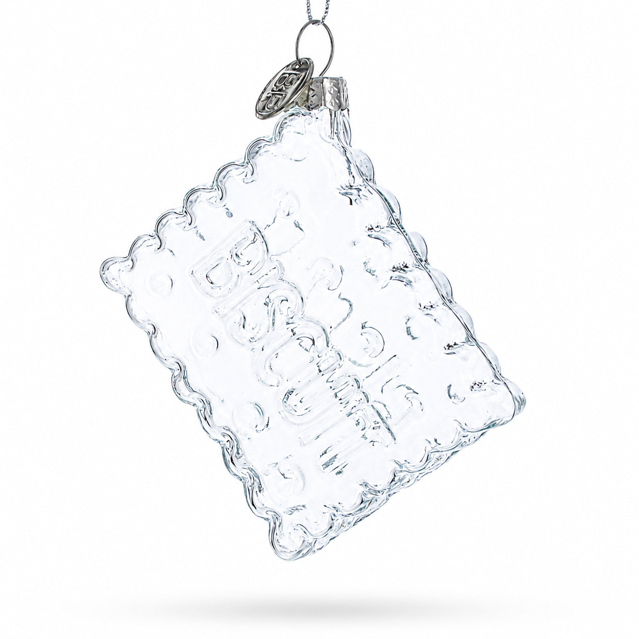 Biscuit Cookie Clear Glass Christmas Ornament