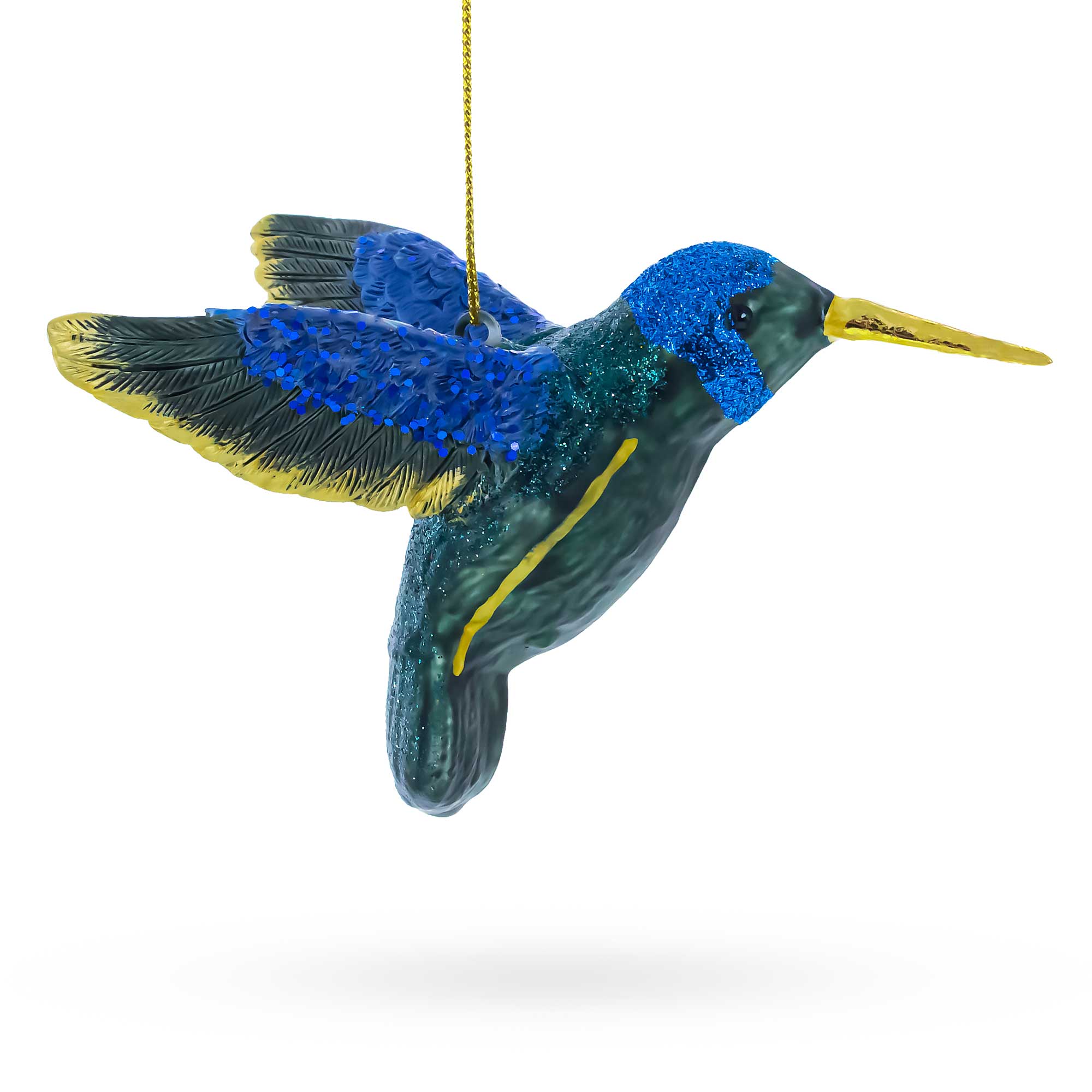 Hummingbird Glass Christmas Ornament