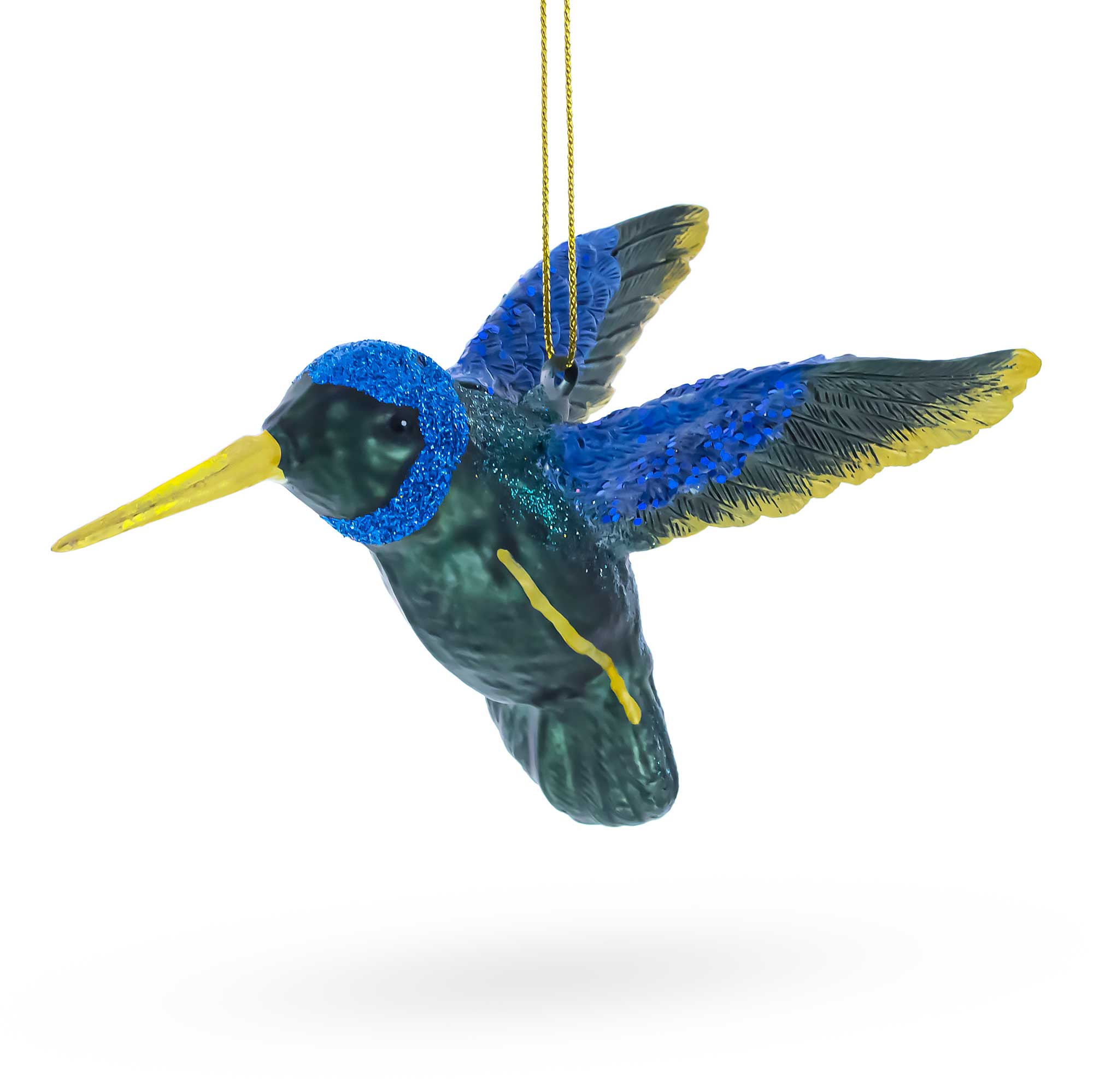 Hummingbird Glass Christmas Ornament