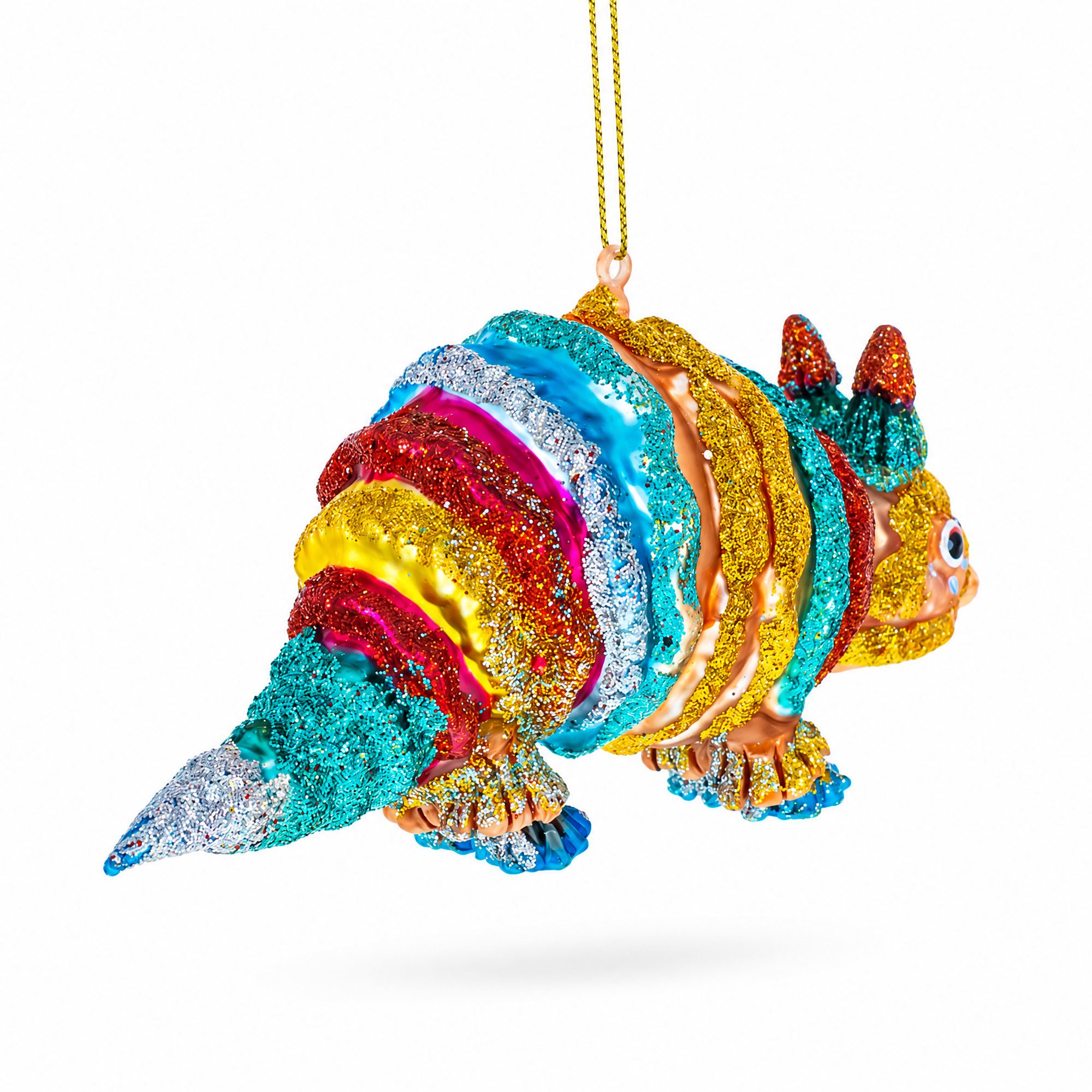 Armadillo Glass Christmas Ornament