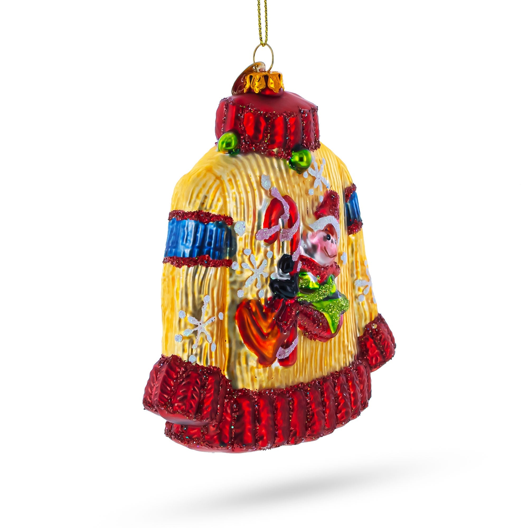 Festive Holiday Sweater Glass Christmas Ornament