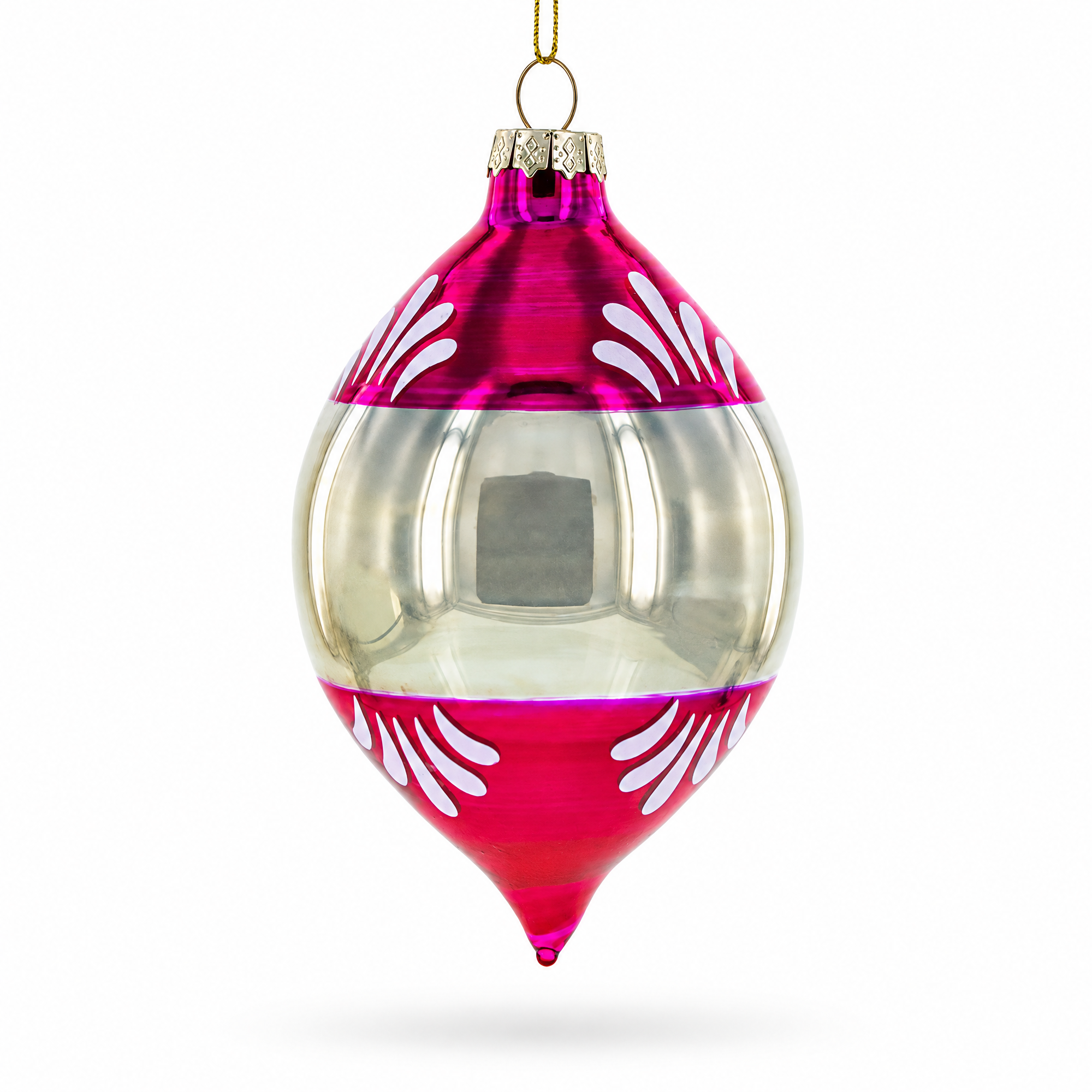 Vintage Tinsel Retro-Inspired Glass Christmas Ornament