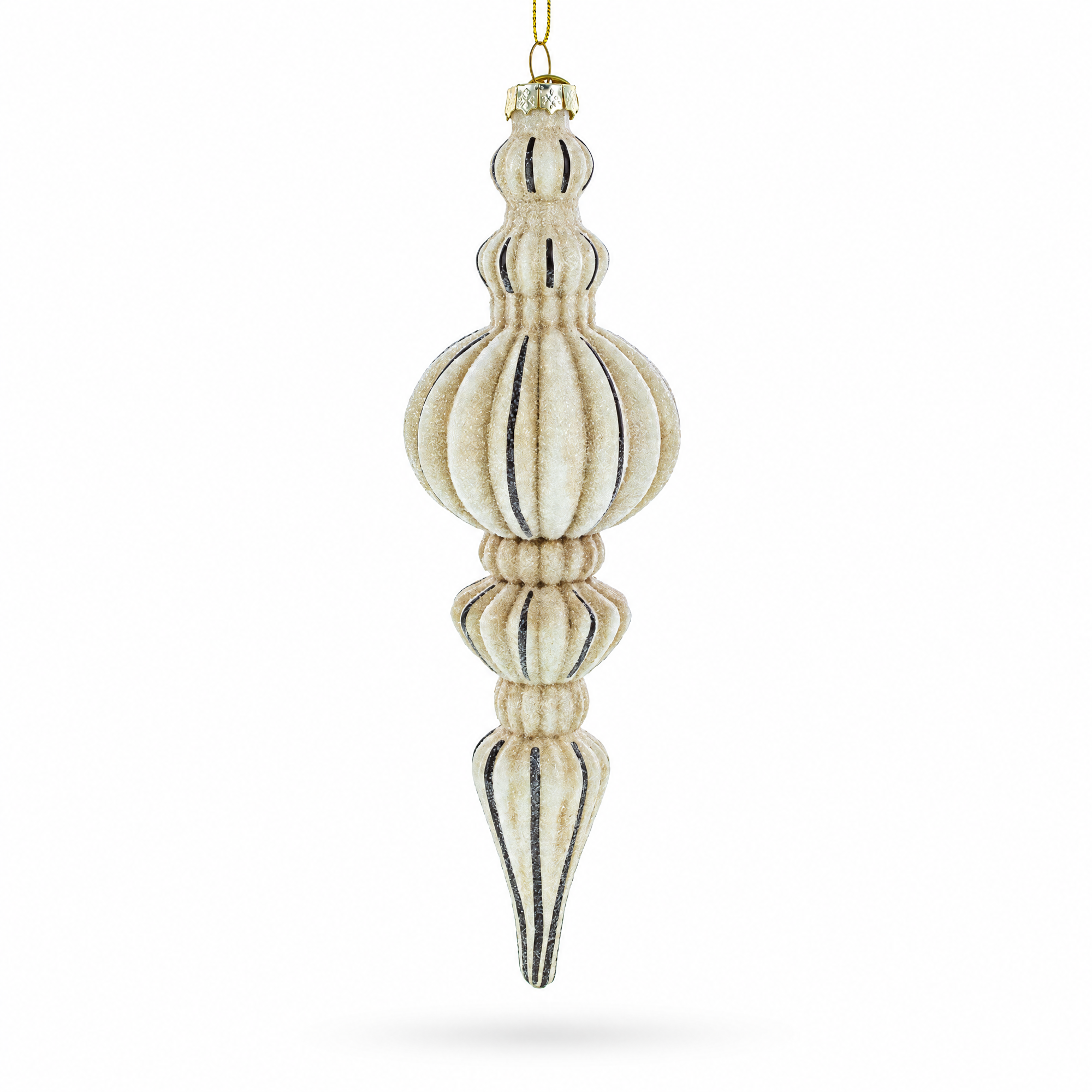 Vintage-Inspired Finial Glass Christmas Ornament