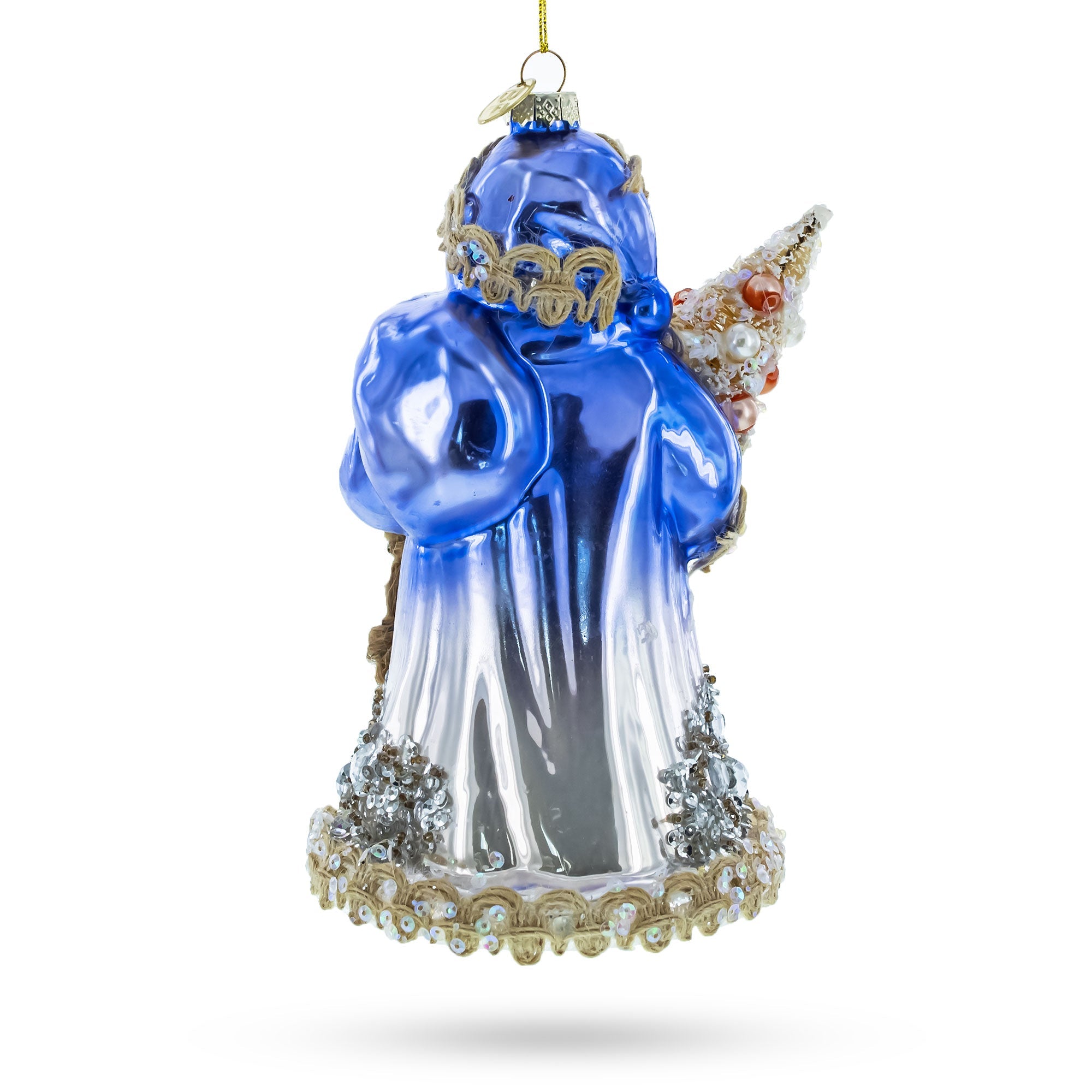 Did Moroz with Rope Glass Christmas Ornament