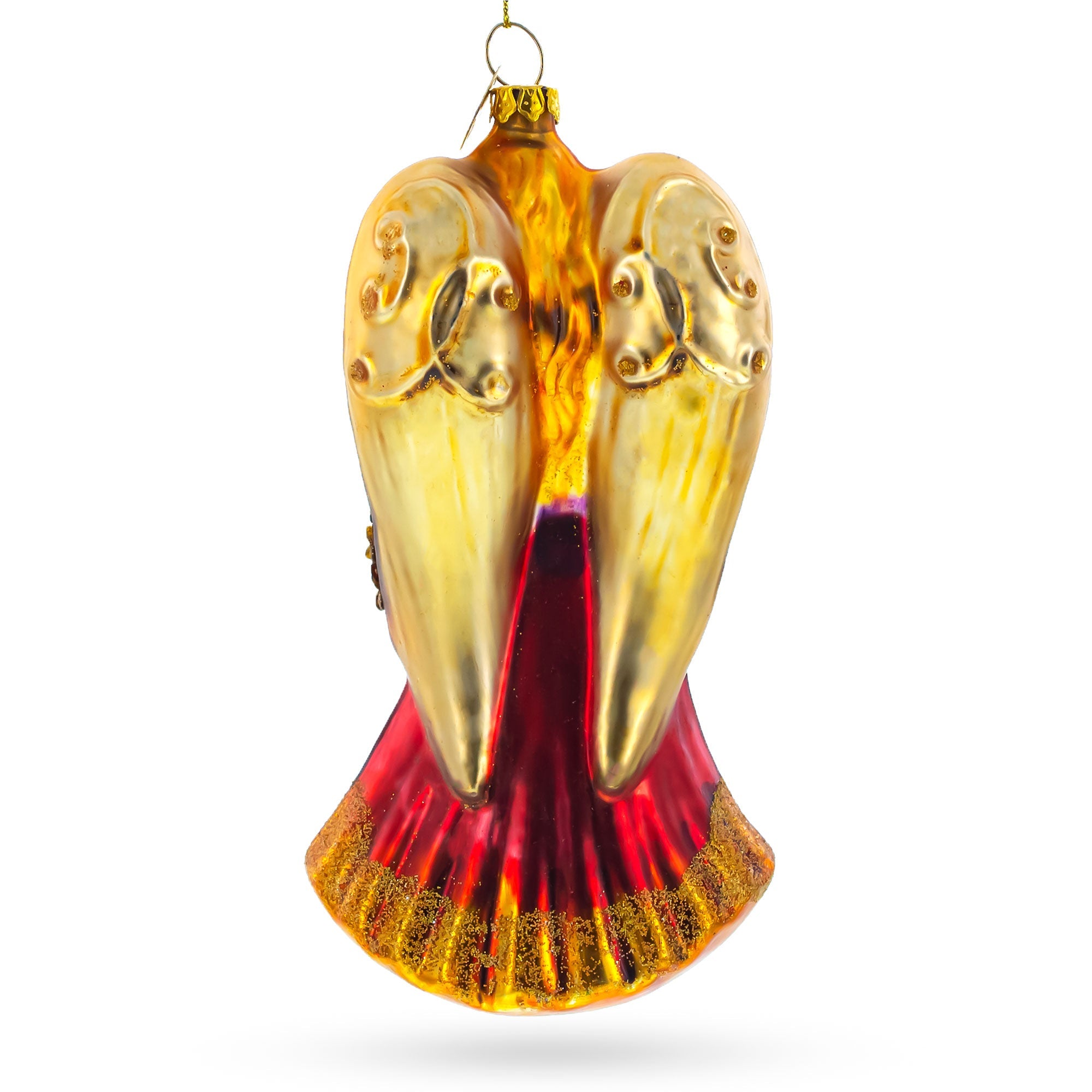 Praying Angel Glass Christmas Ornament