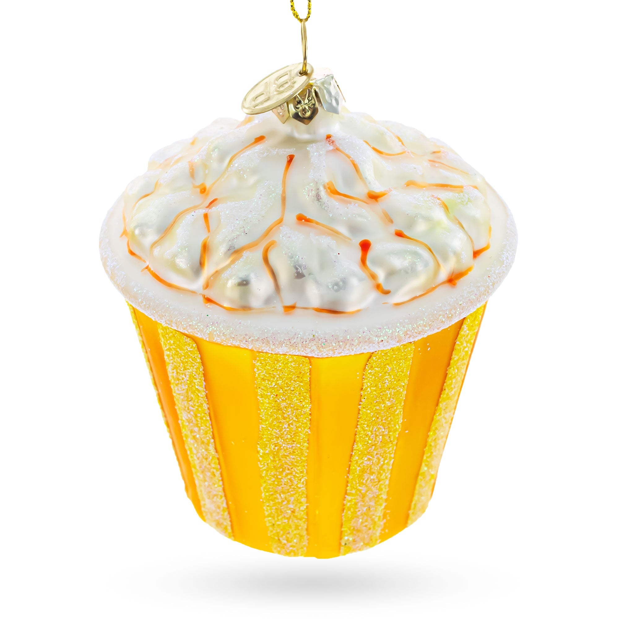 Popcorn Bucket Glass Christmas Ornament