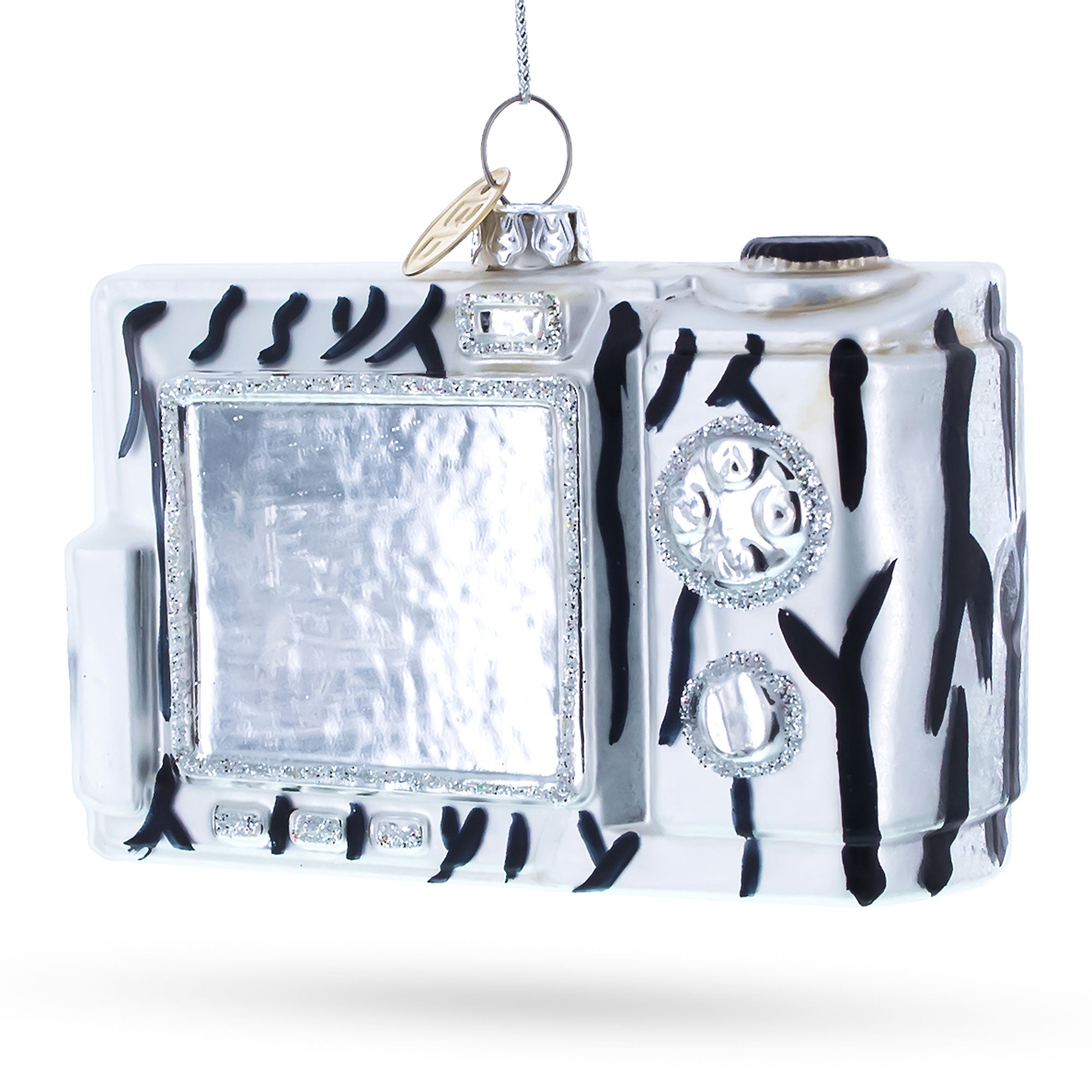 Classic Camera for Photography Enthusiasts Glass Christmas Ornament