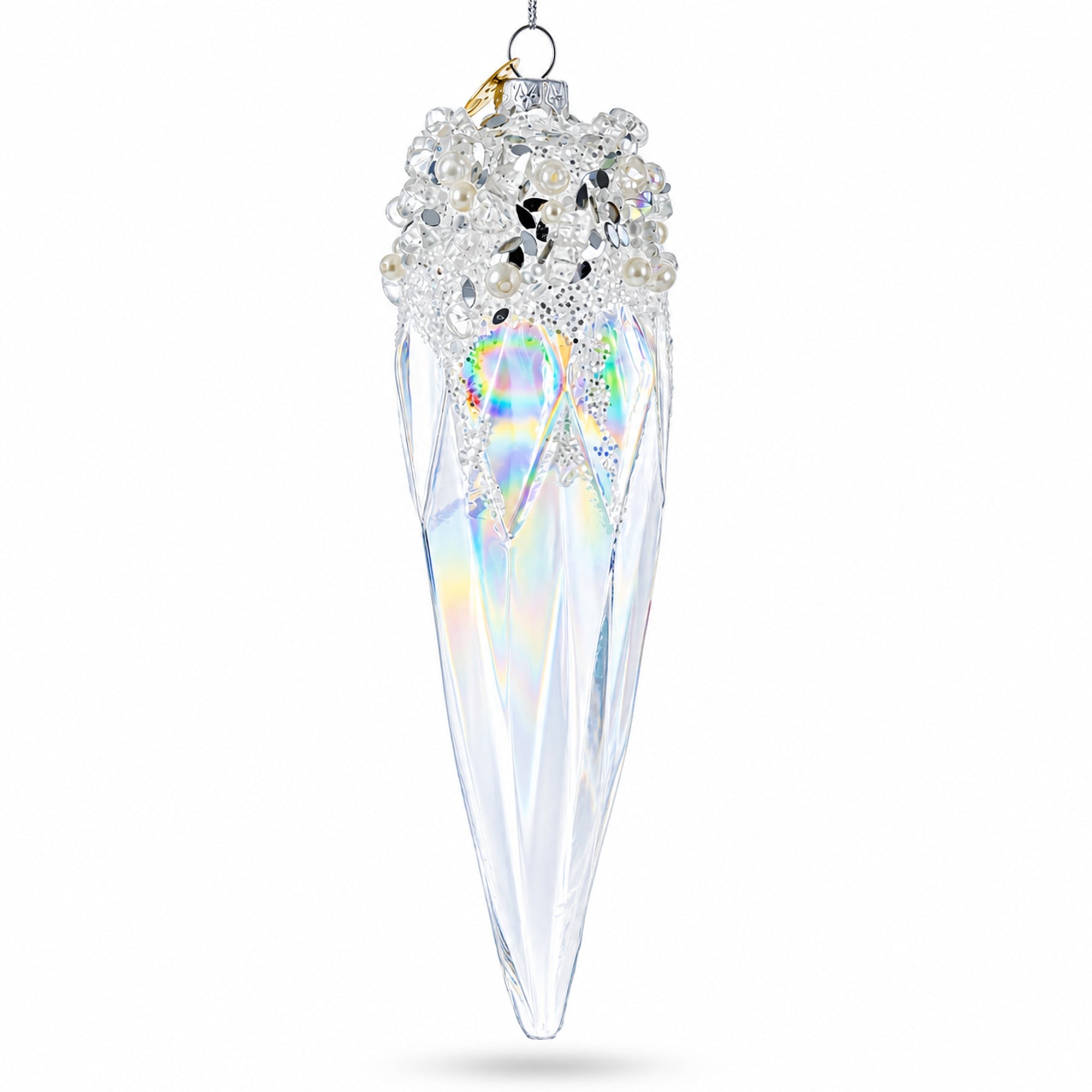 Sparkling Crystal Glass Christmas Ornament