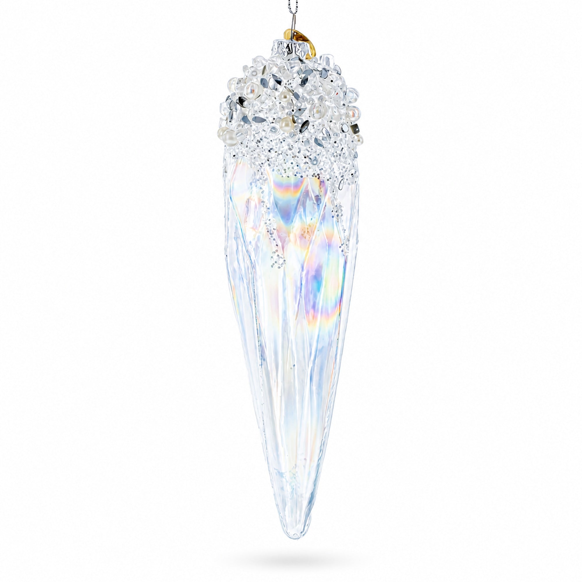 Sparkling Crystal Glass Christmas Ornament