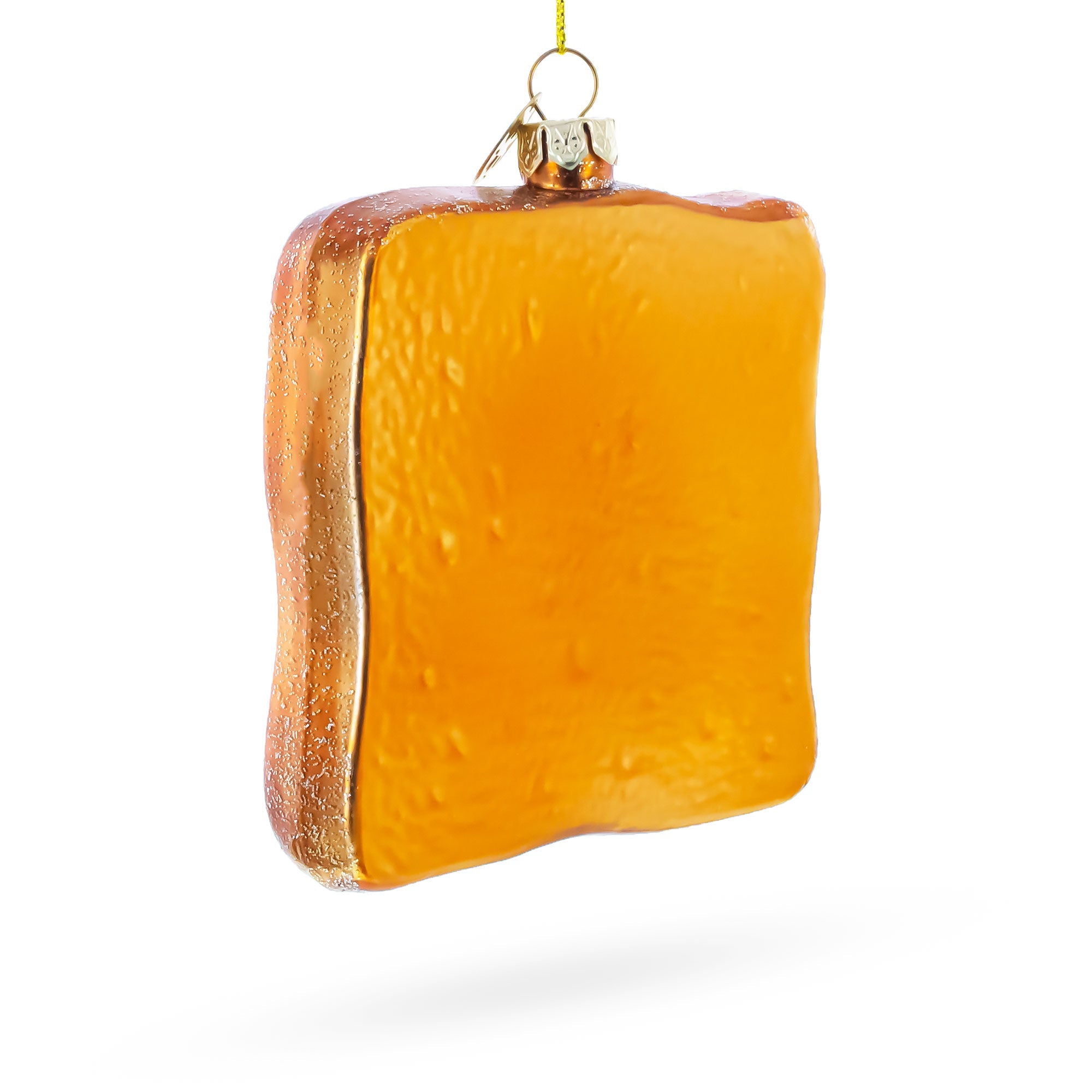 Egg on Toast Glass Christmas Ornament